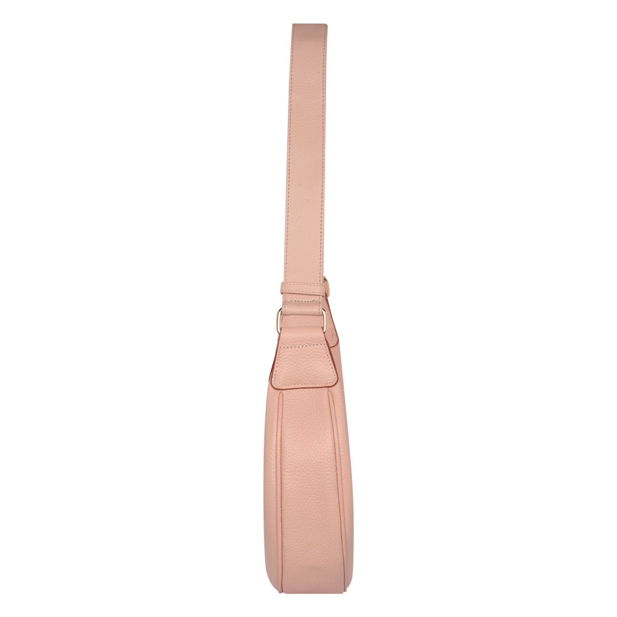 Jesse Minimalist Stylish Half Moon Crossbody Bag - Light Pink