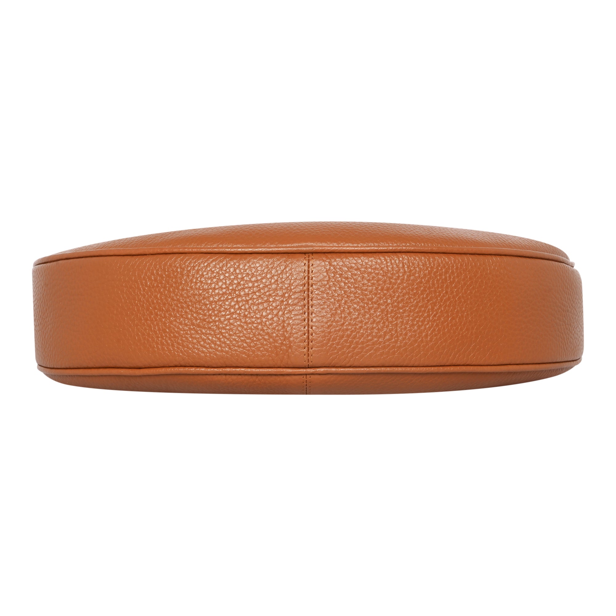Jesse Minimalist Stylish Half Moon Crossbody Bag - Cognac