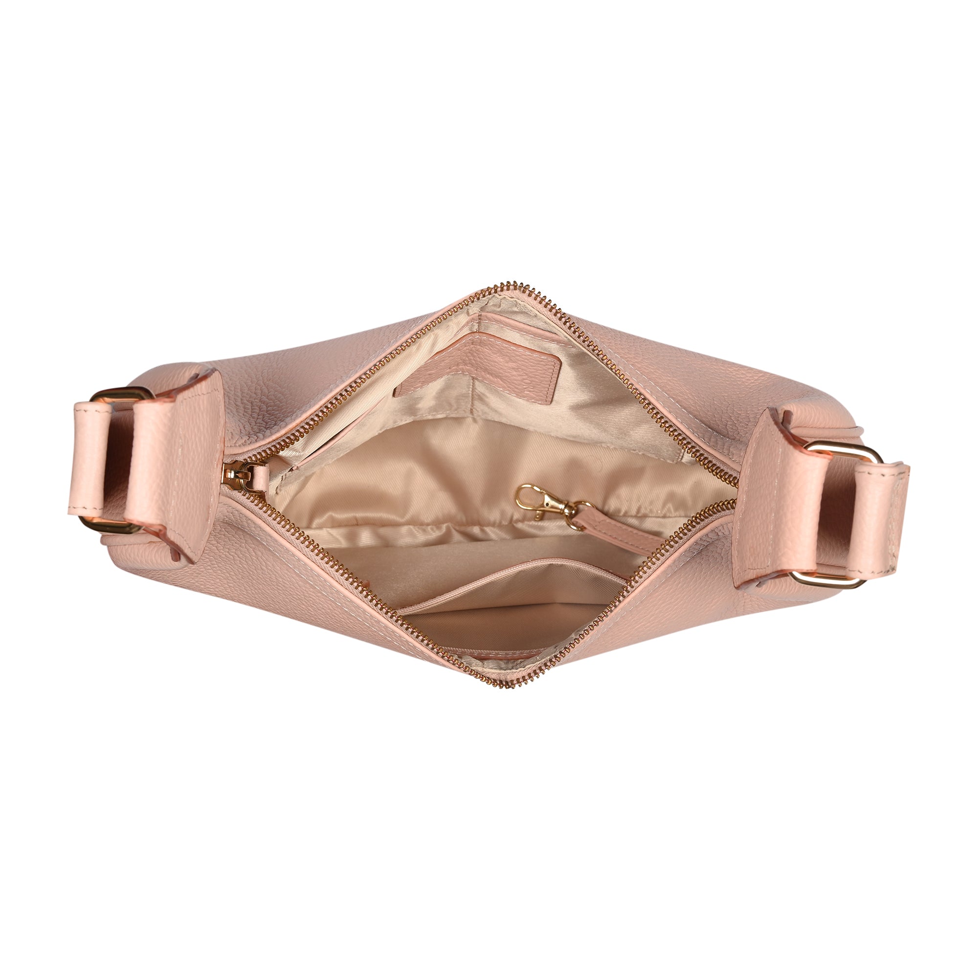Jesse Minimalist Stylish Half Moon Crossbody Bag - Light Pink