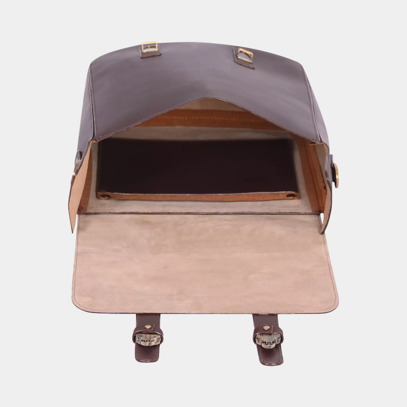 Kim Full-Flap Messenger Bag - Dark Brown