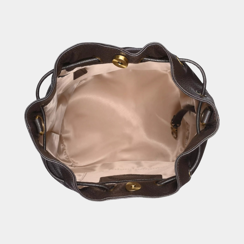 Sally Drawstring Bag - Brown