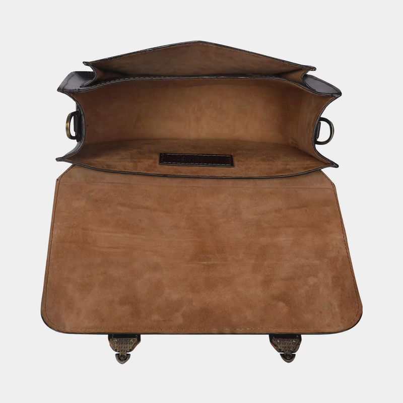 Kristina Satchel Bag - Dark Brown