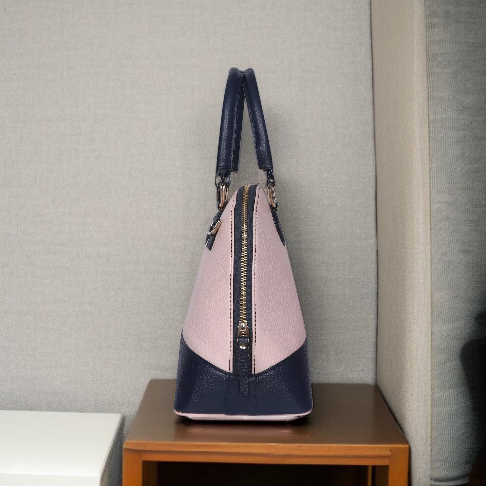 Emma Handbag - Light Pink & Blue