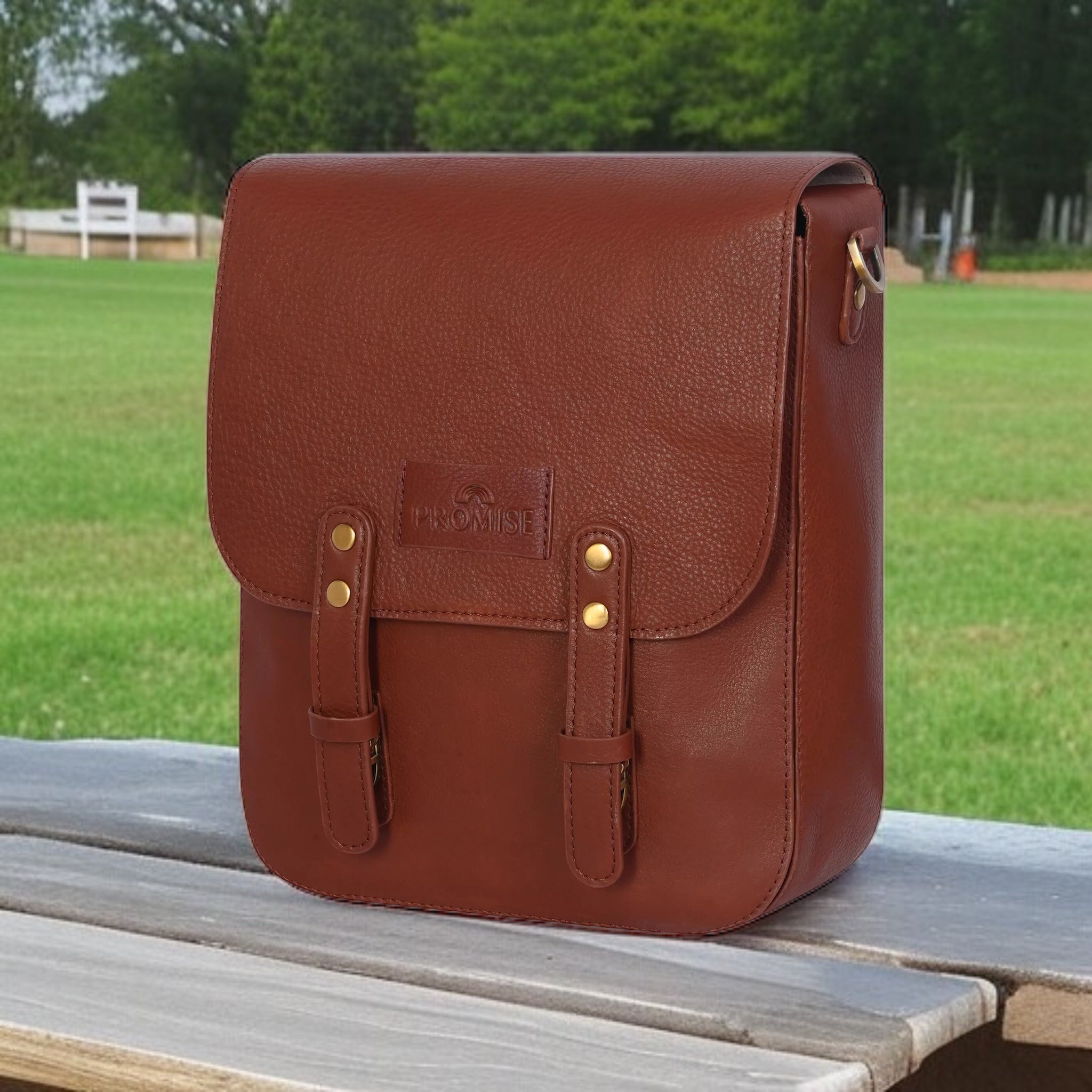 Kim Full-Flap Messenger Bag - Brown