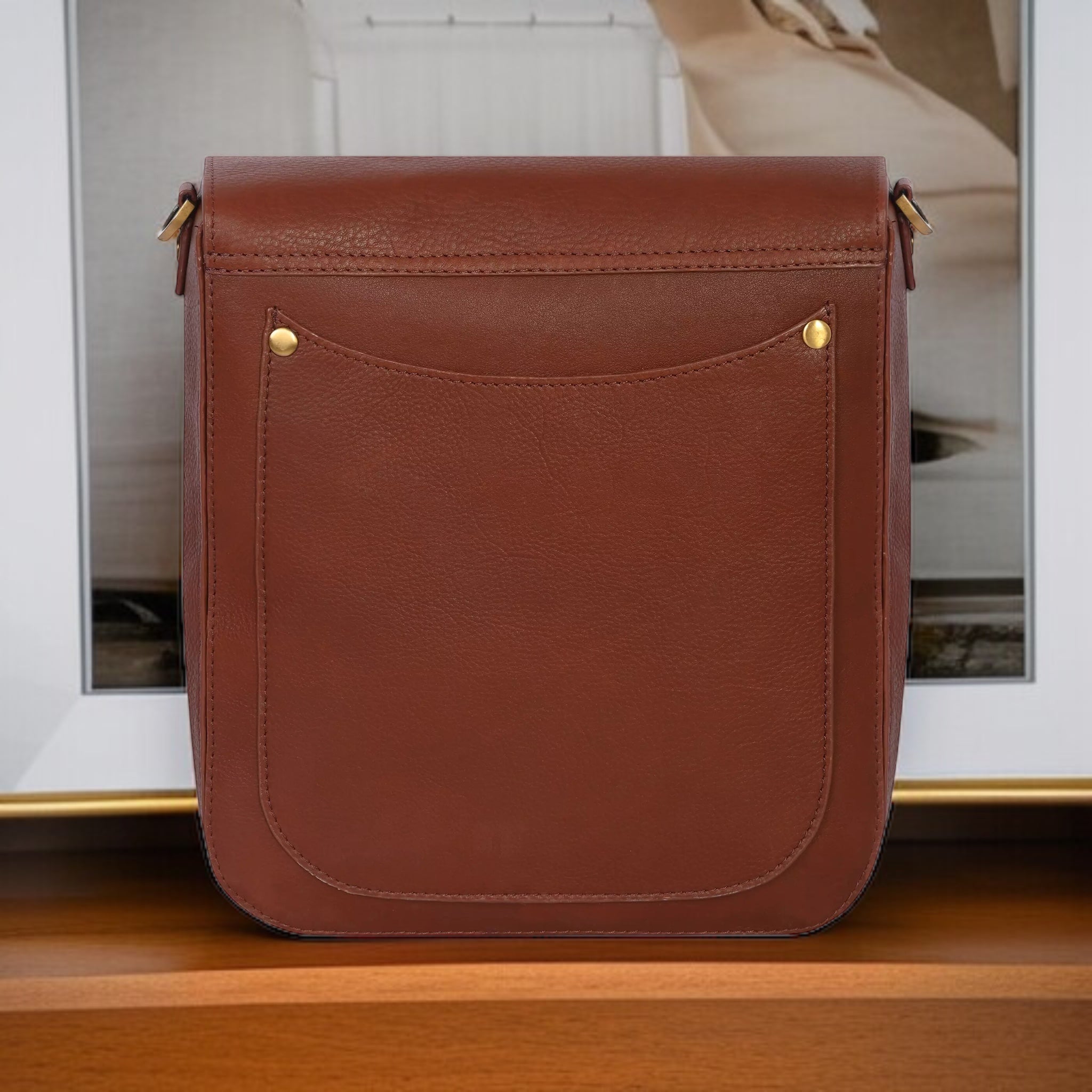 Kim Full-Flap Messenger Bag - Brown