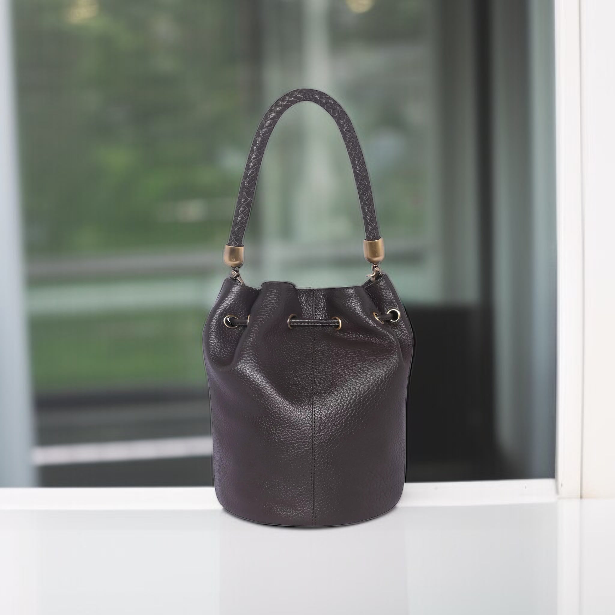 Sally Drawstring Bag - Brown