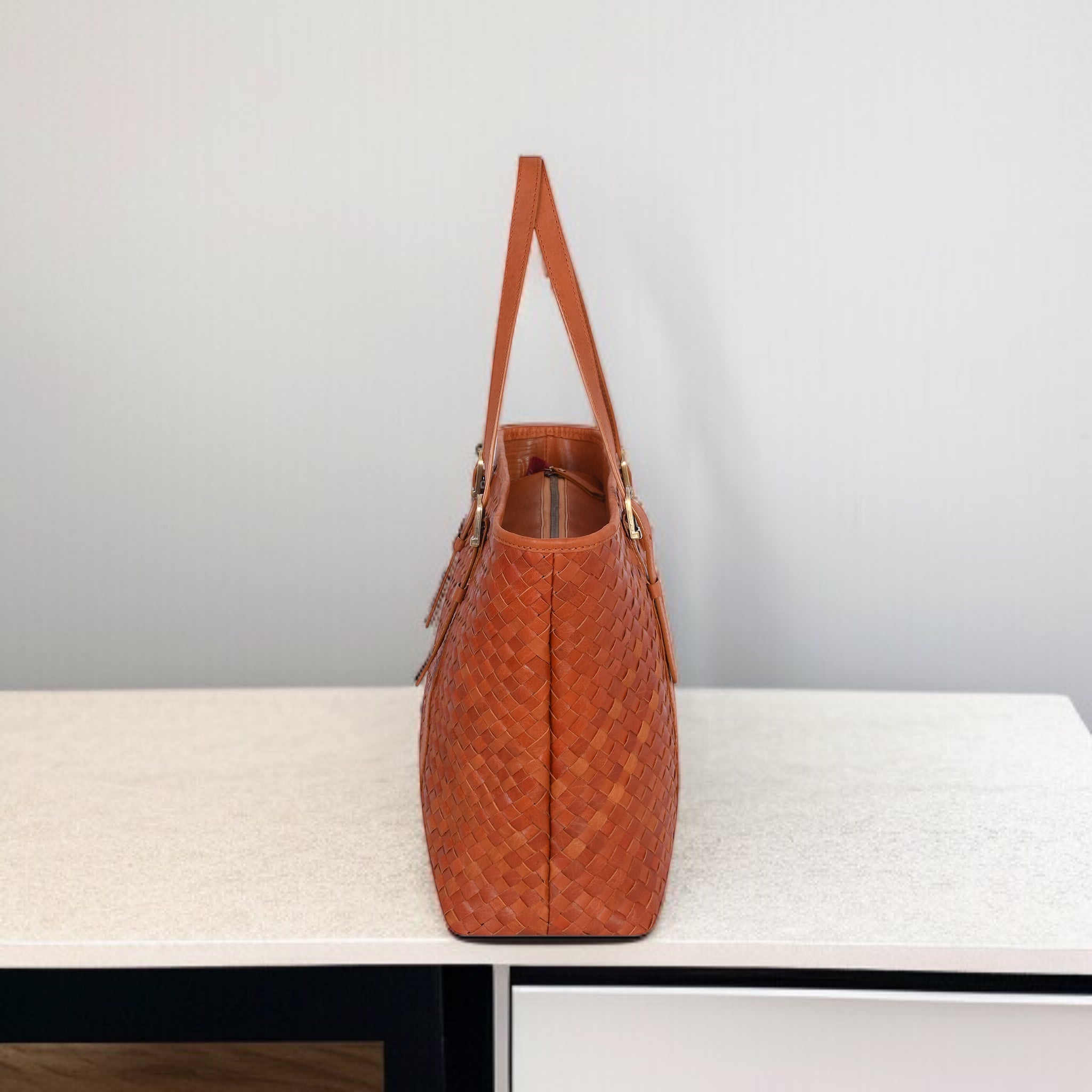 Margaret Handwoven Handbag - Tan