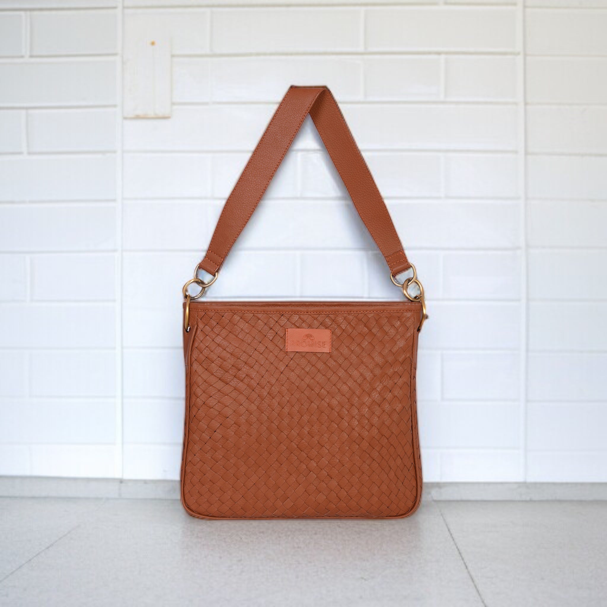 Patricia Hand Woven Bag - Brown