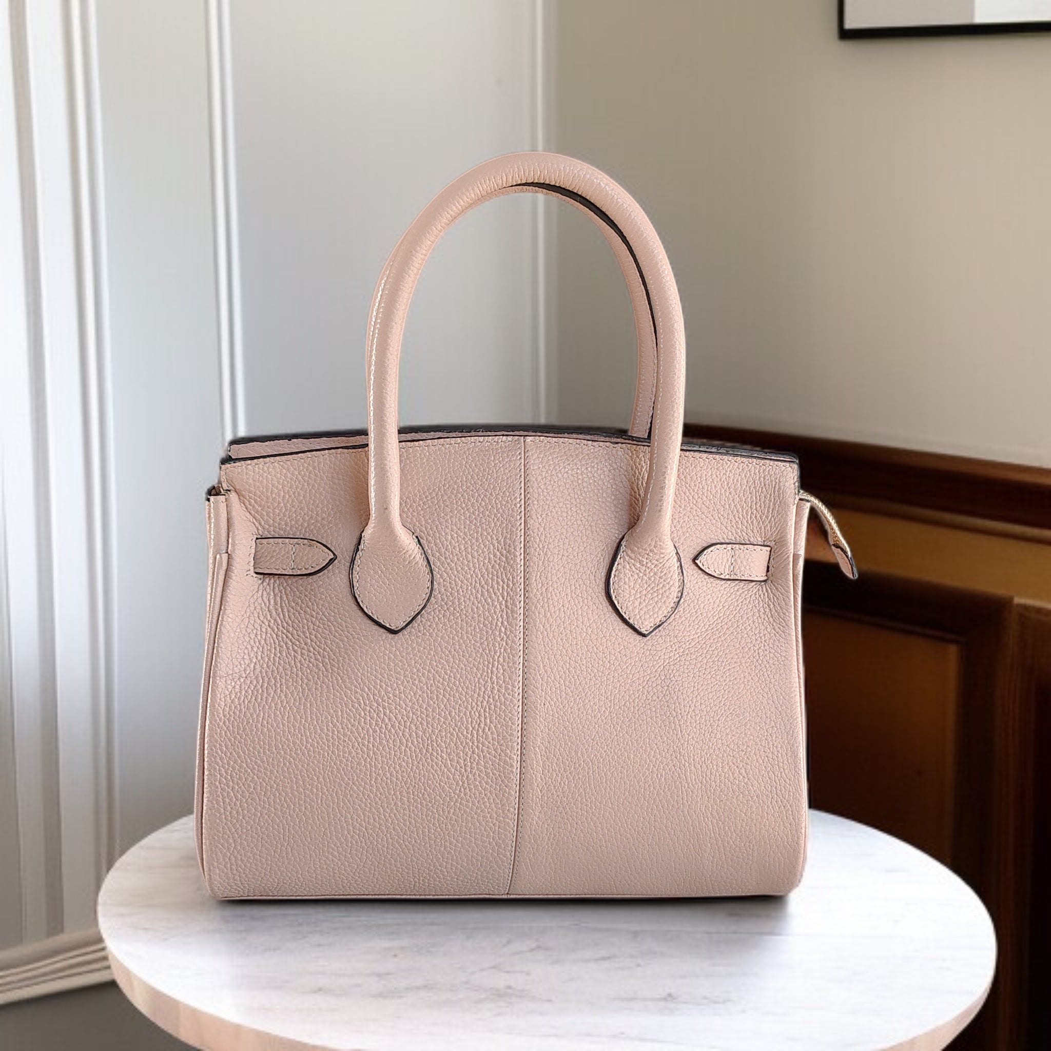 Riya Printed leather handbag