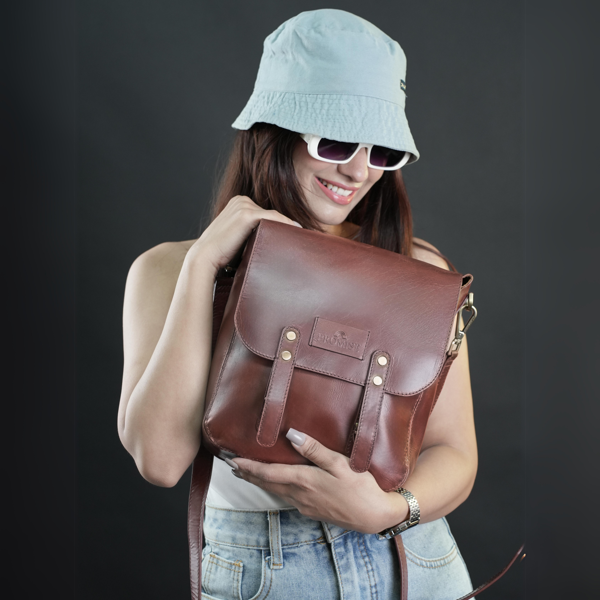 Kim Full-Flap Brown Messenger Bag