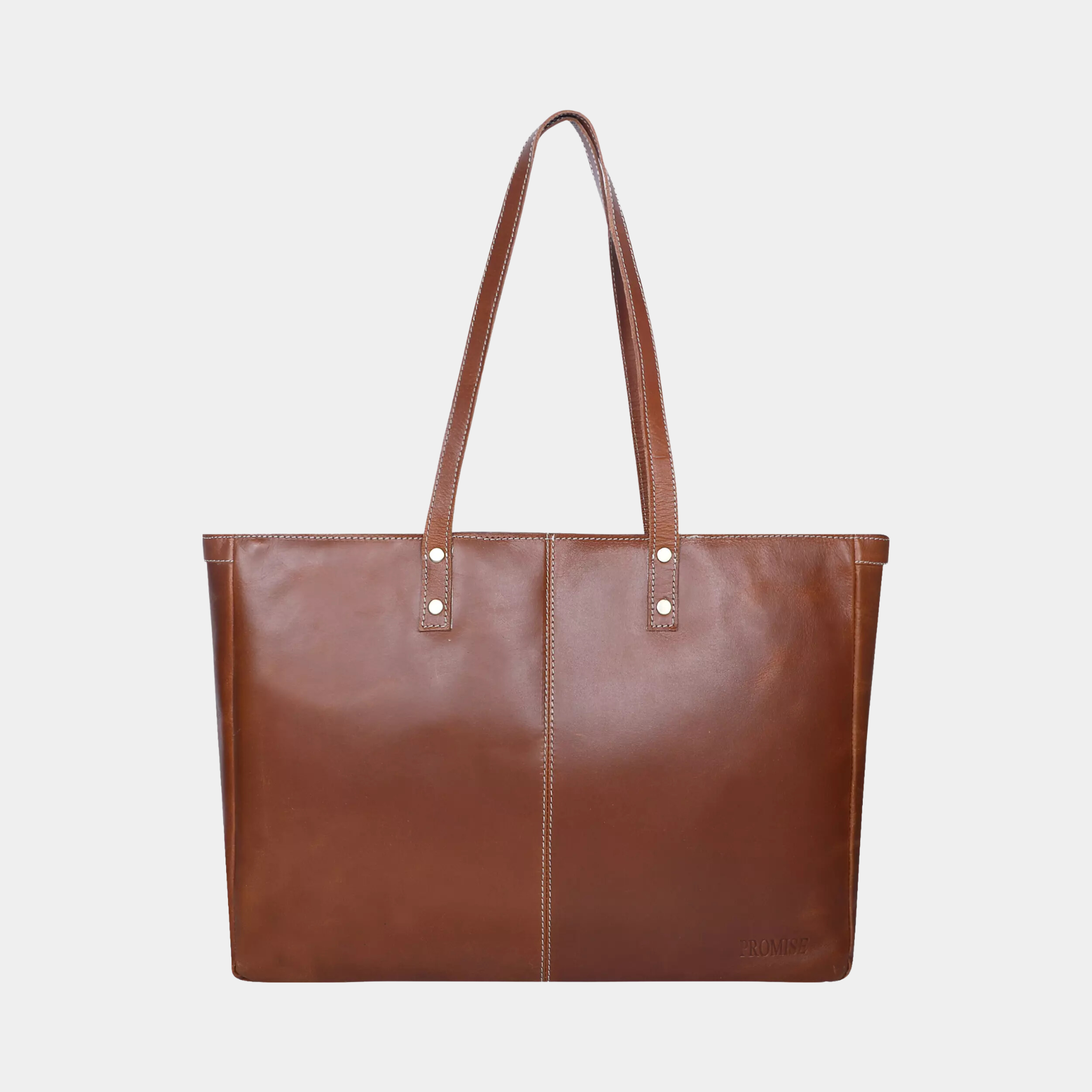 Evelyn Cognac Tote Bag