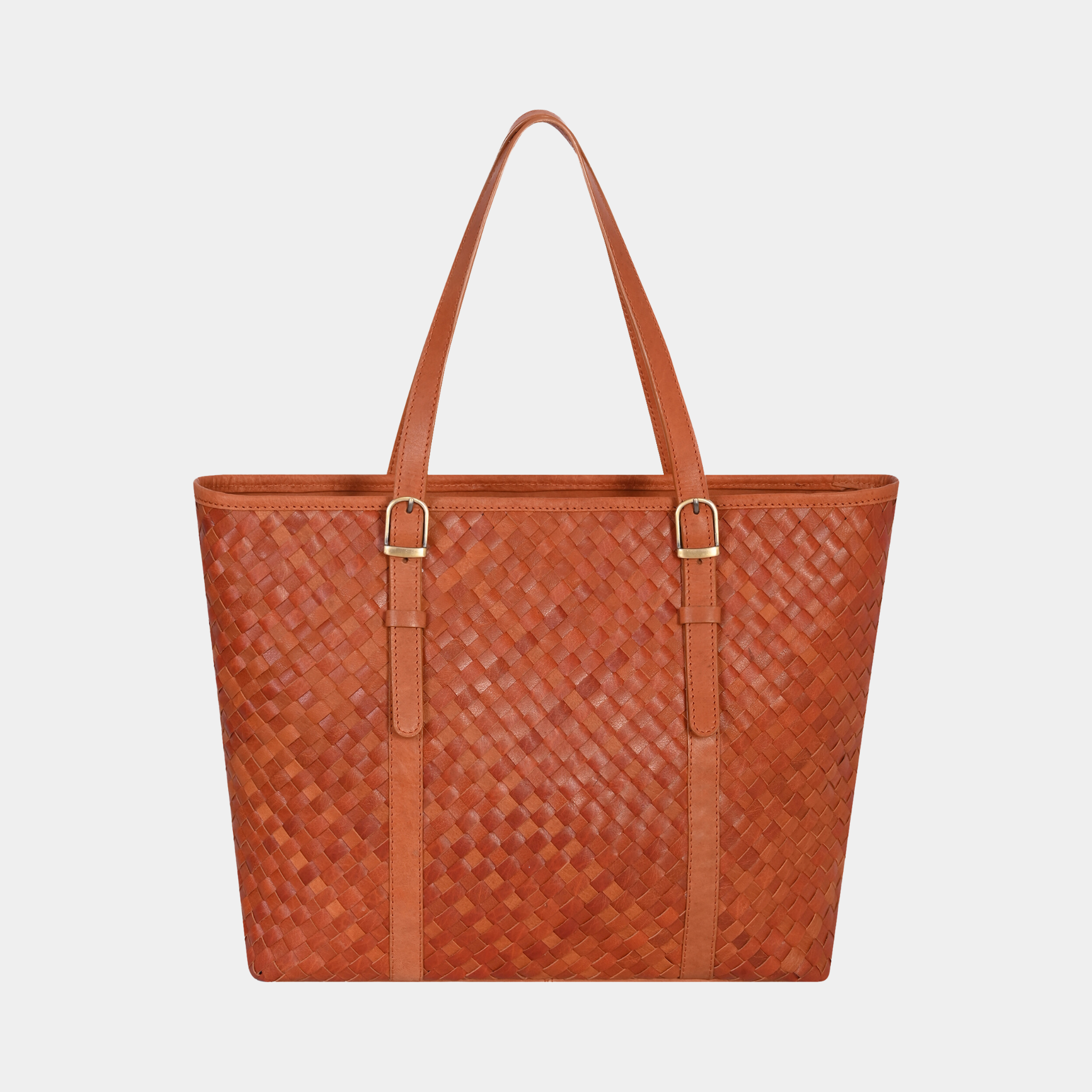 Margaret Handwoven Cognac Purse/Handbag