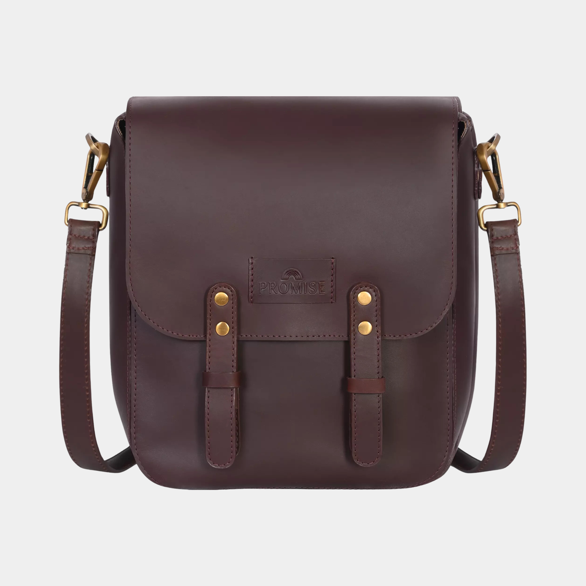 Kim Full-Flap Dark Brown Messenger Bag