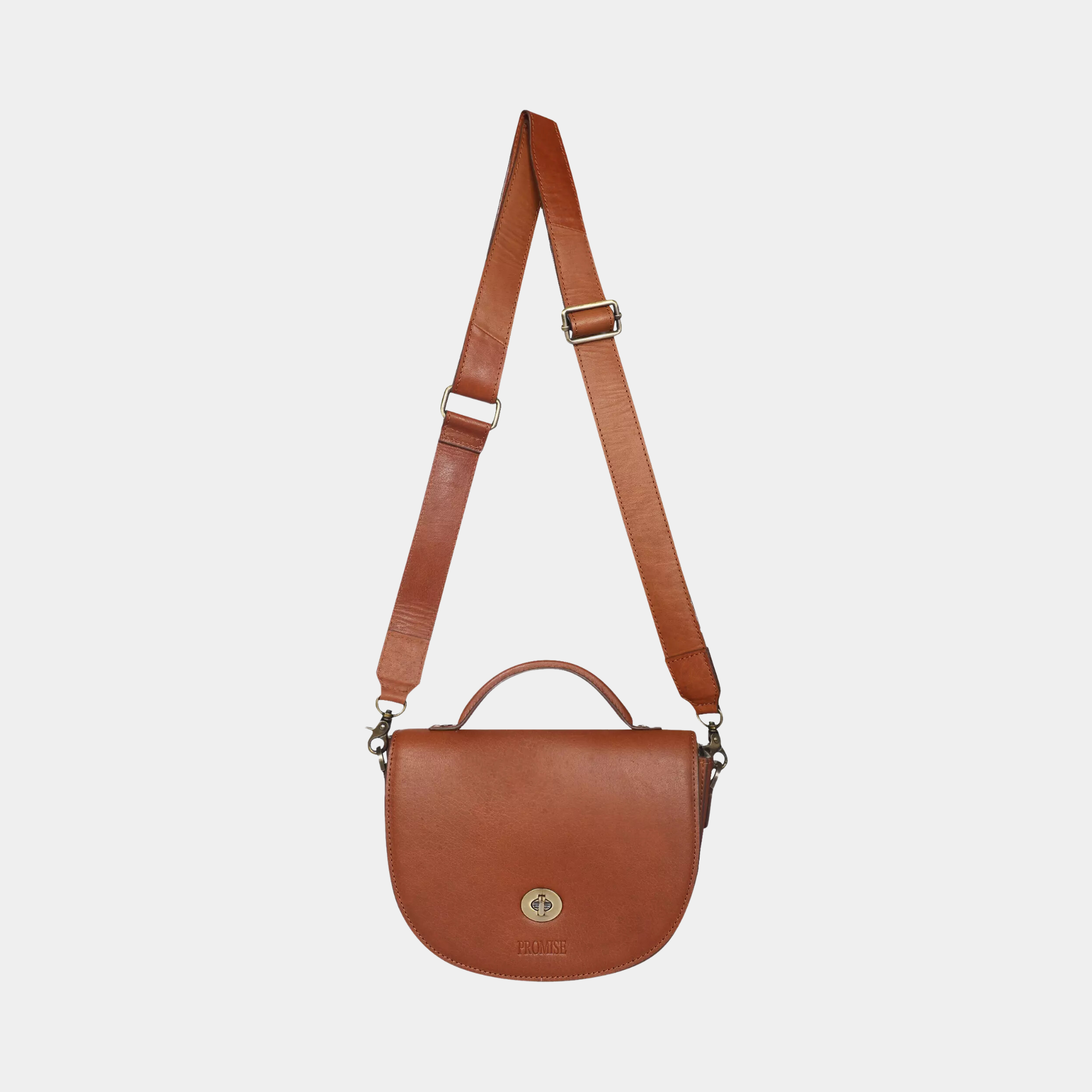 Julie Twisted D Tan bag