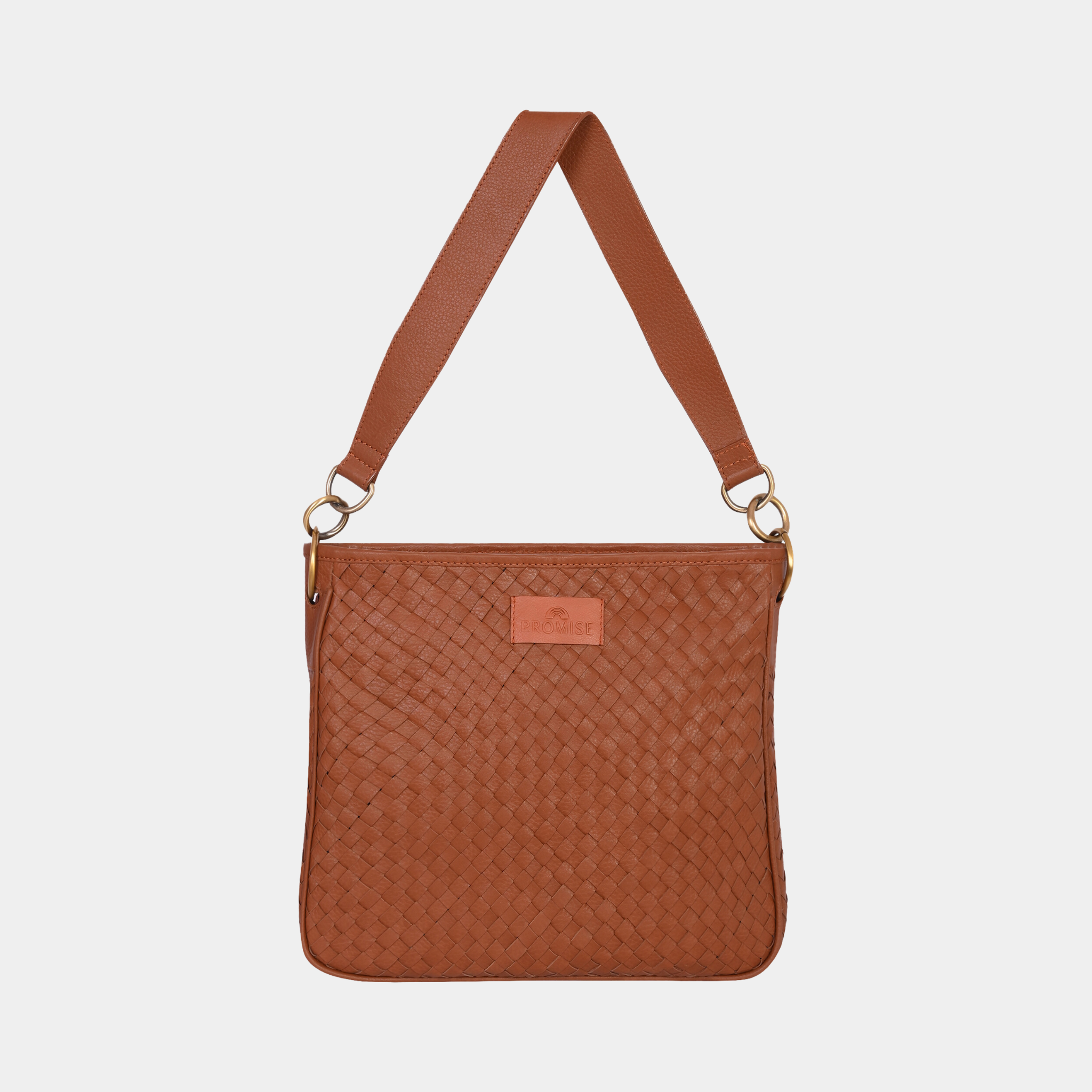 Patricia Hand Woven Bag - Brown