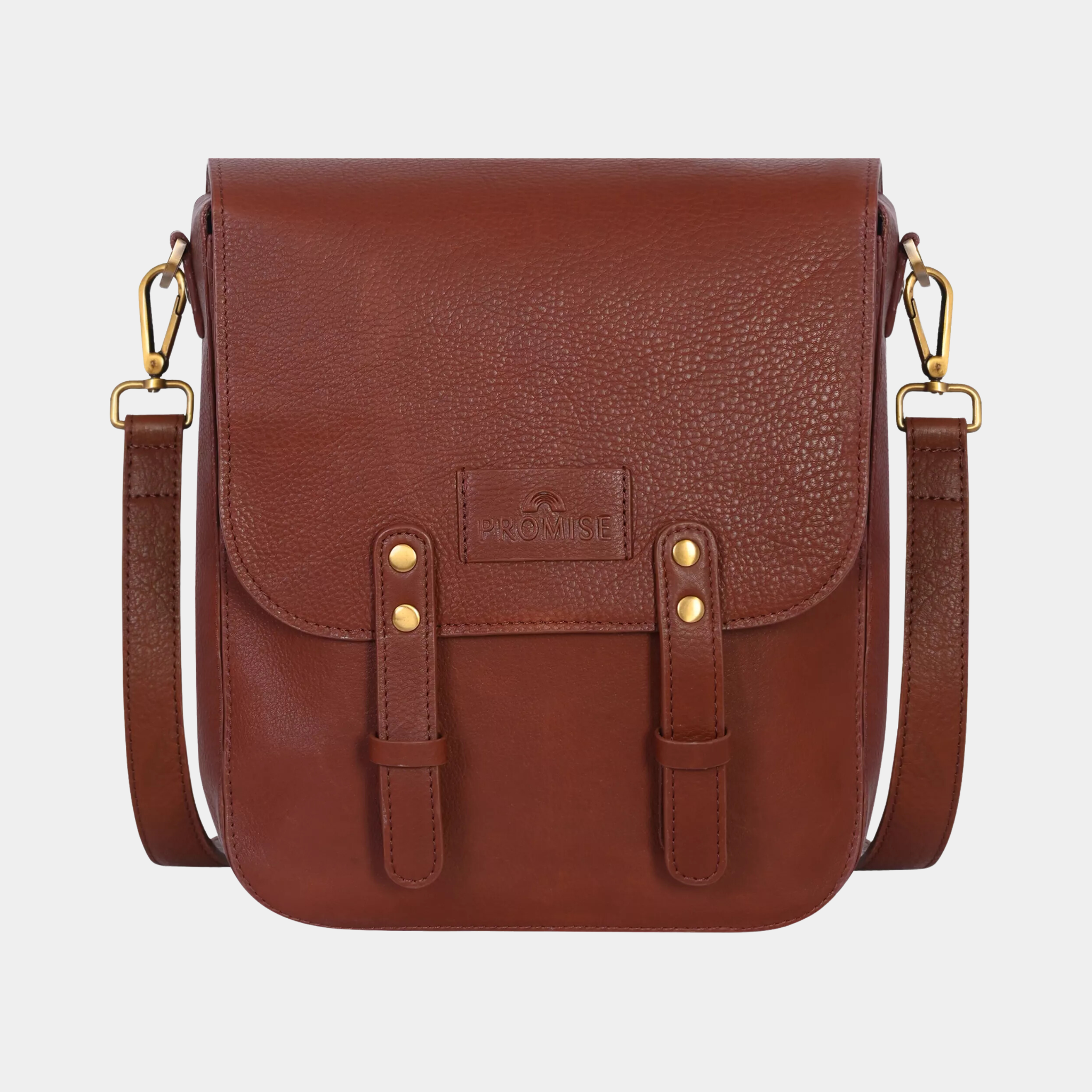 Kim Full-Flap Brown Messenger Bag