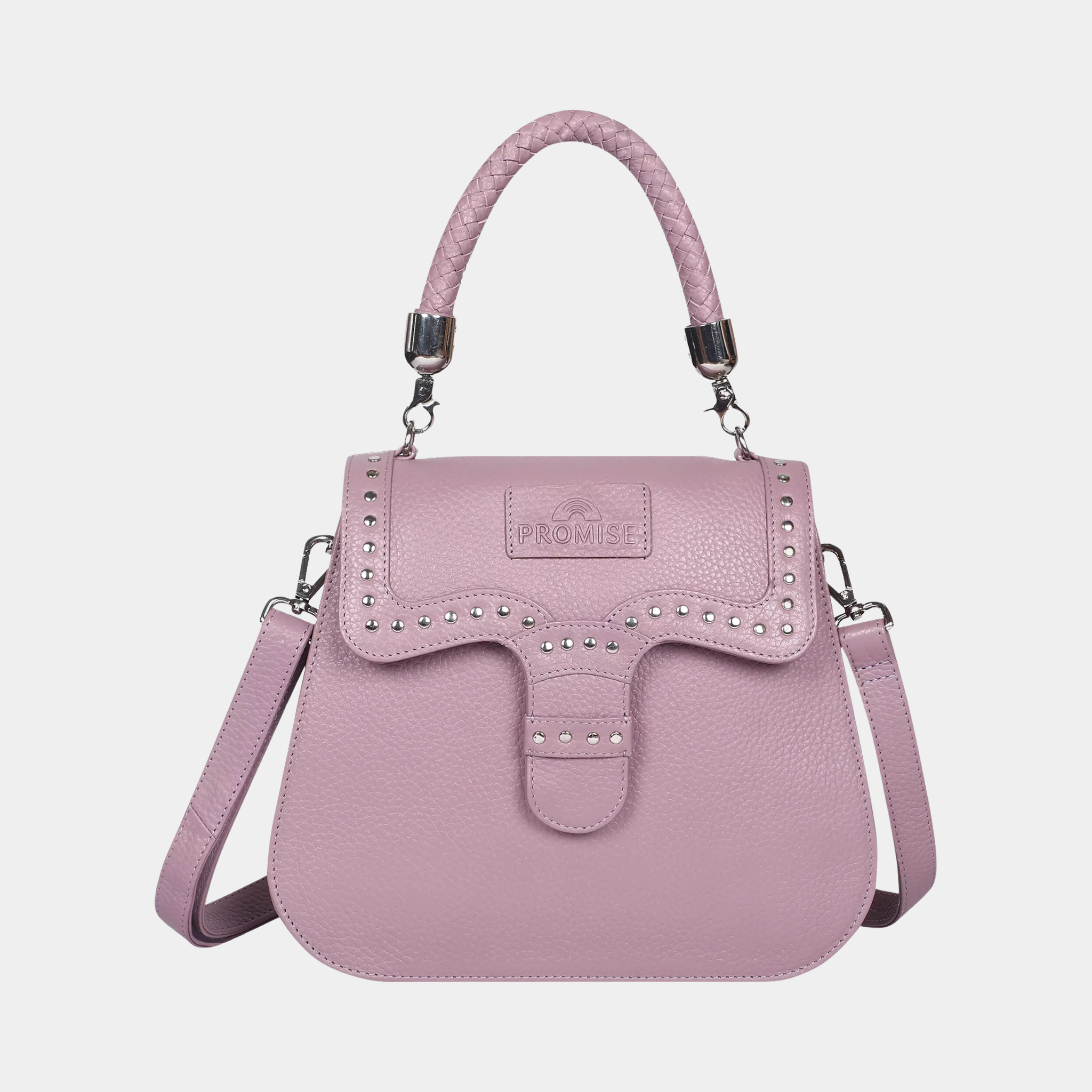 Helen Buckle Light Pink Crossbody Bag