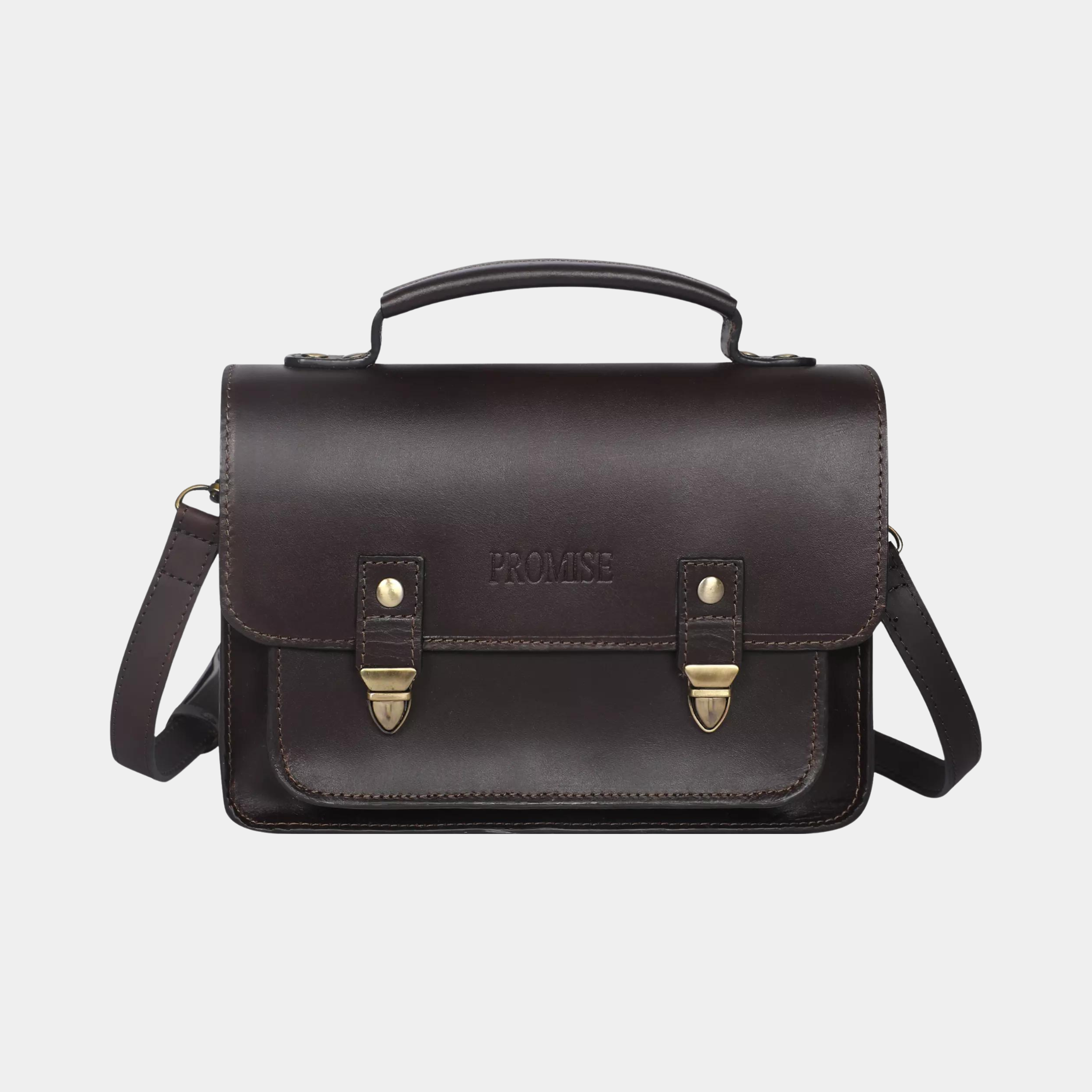 Kristina Satchel Dark Brown Bag