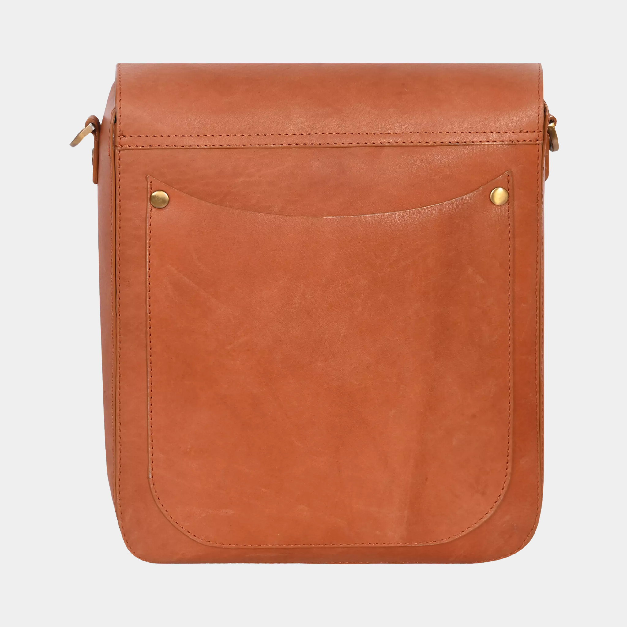 Kim Full-Flap Cognac Messenger Bag