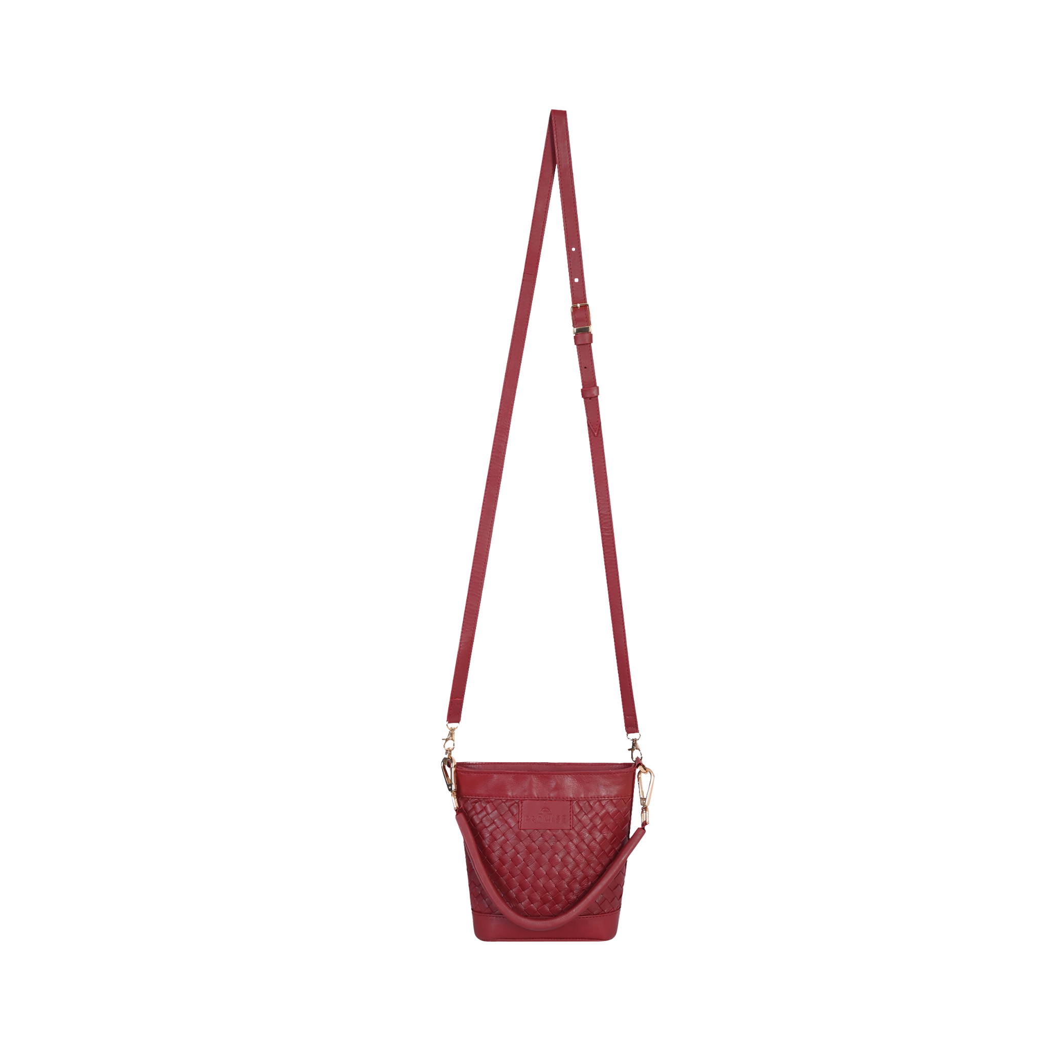 Tina Mini Maroon Bucket Bag