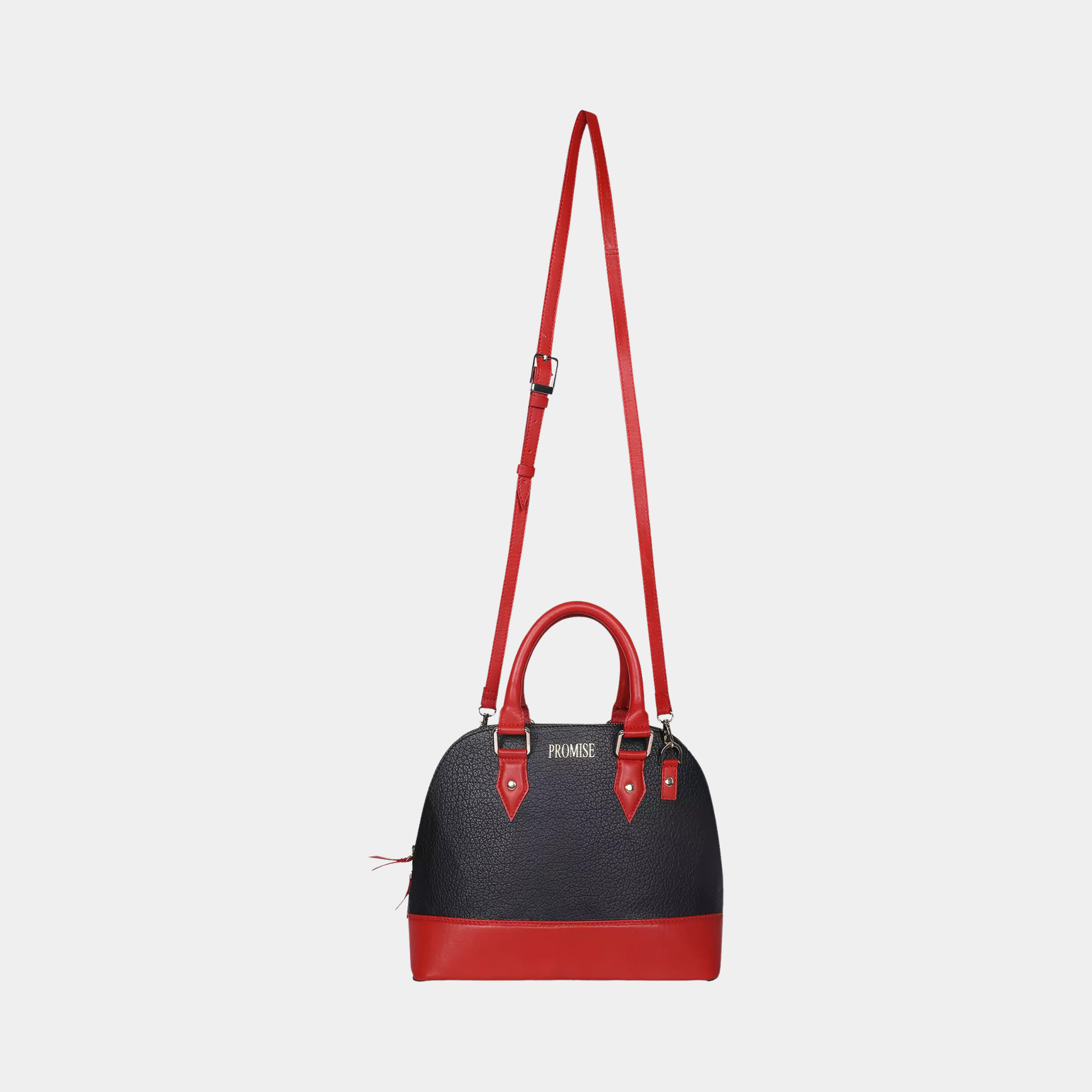 Red and black handbag sale