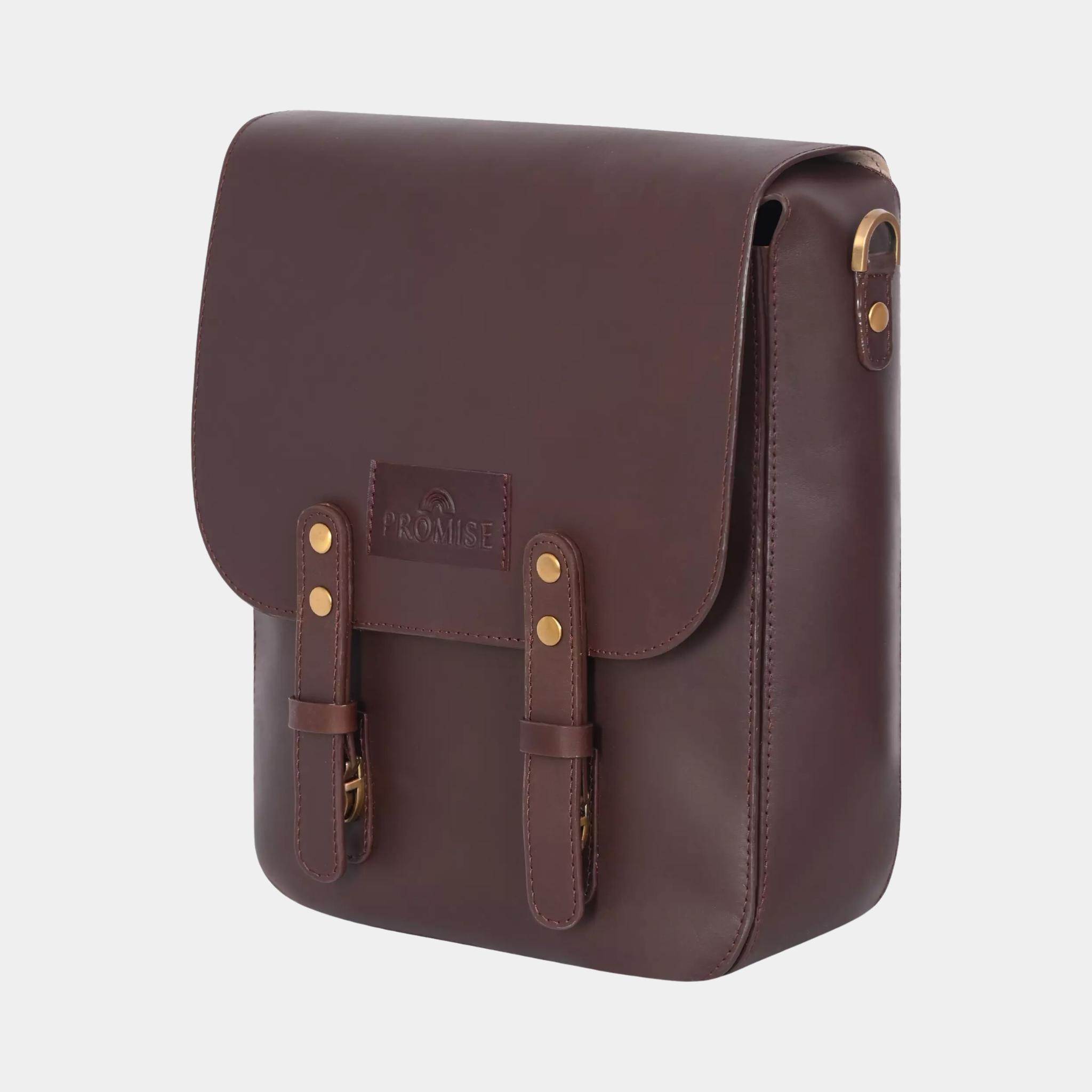 Kim Full-Flap Dark Brown Messenger Bag