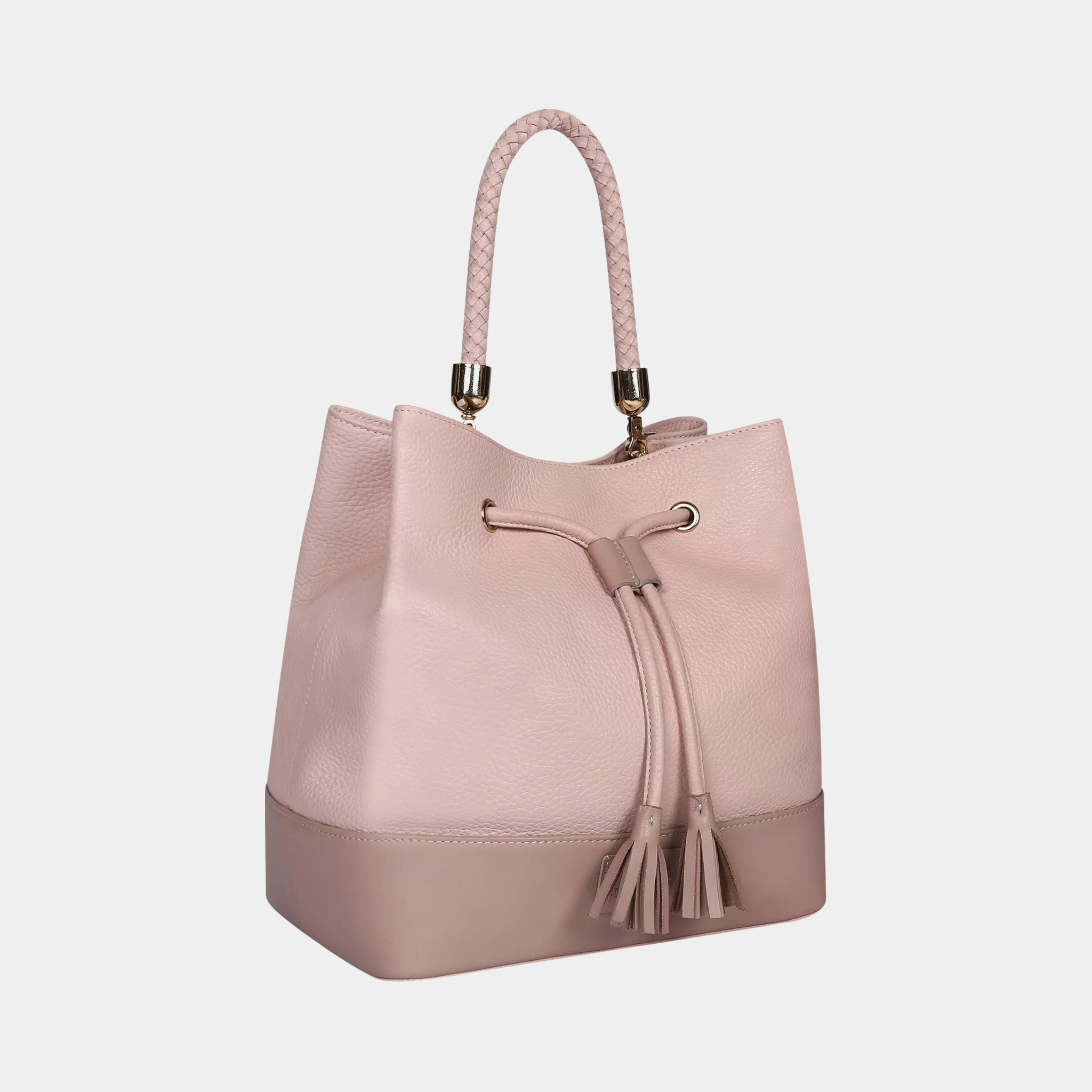 Carla Light Pink Drawstring Bag