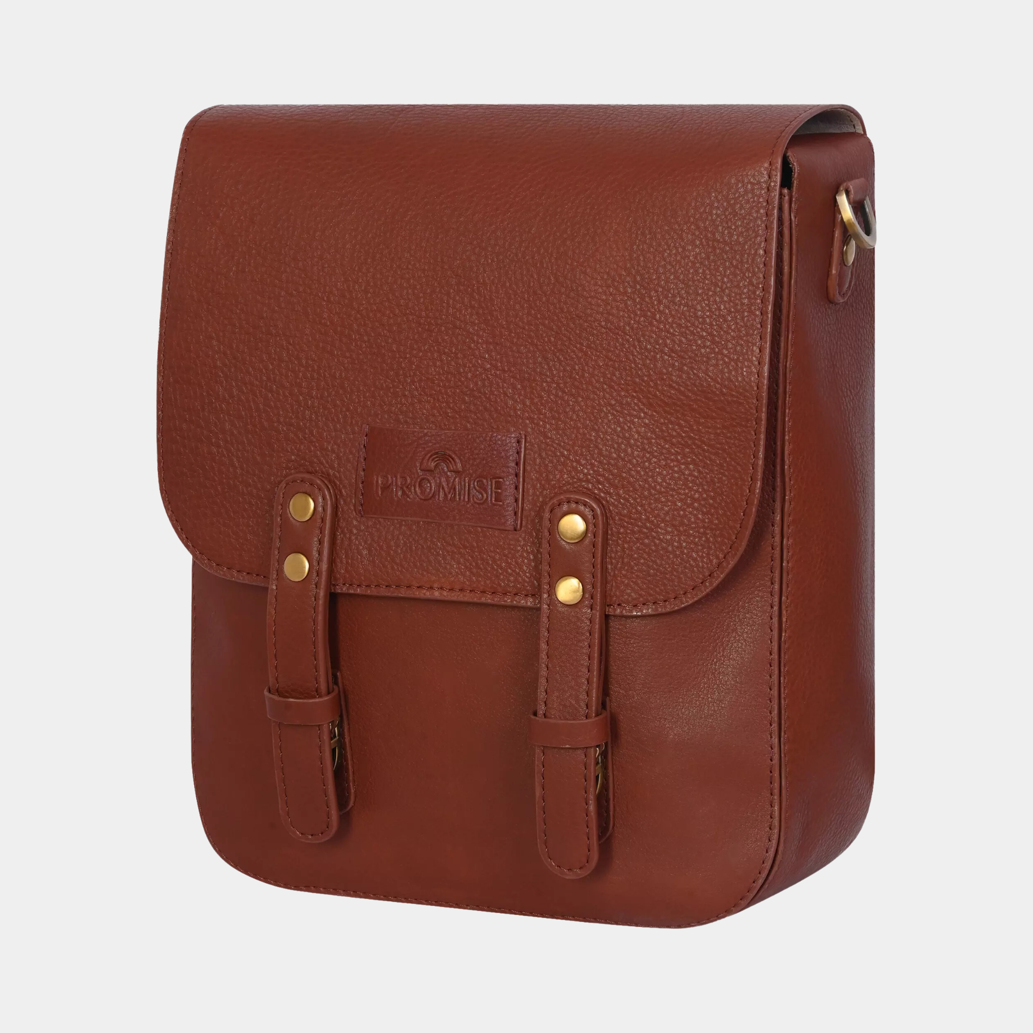 Kim Full-Flap Brown Messenger Bag