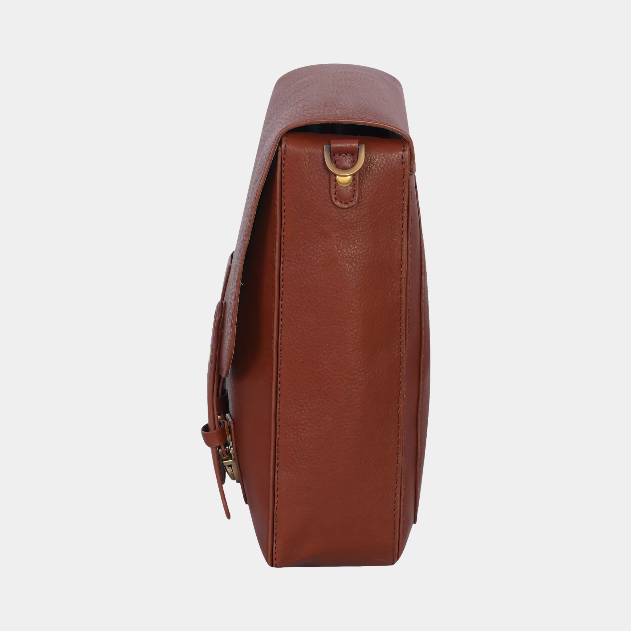 Kim Full-Flap Brown Messenger Bag