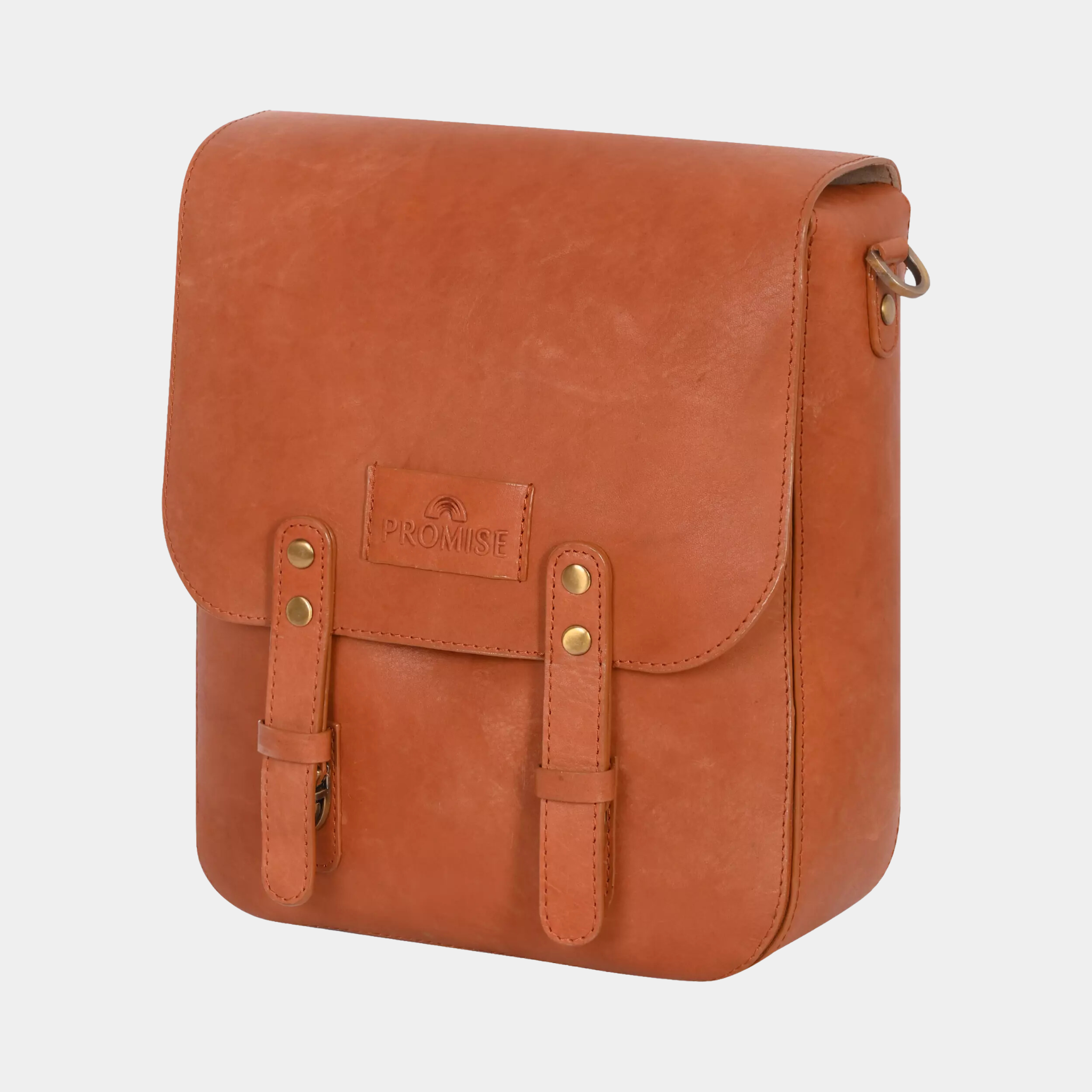 Kim Full-Flap Cognac Messenger Bag