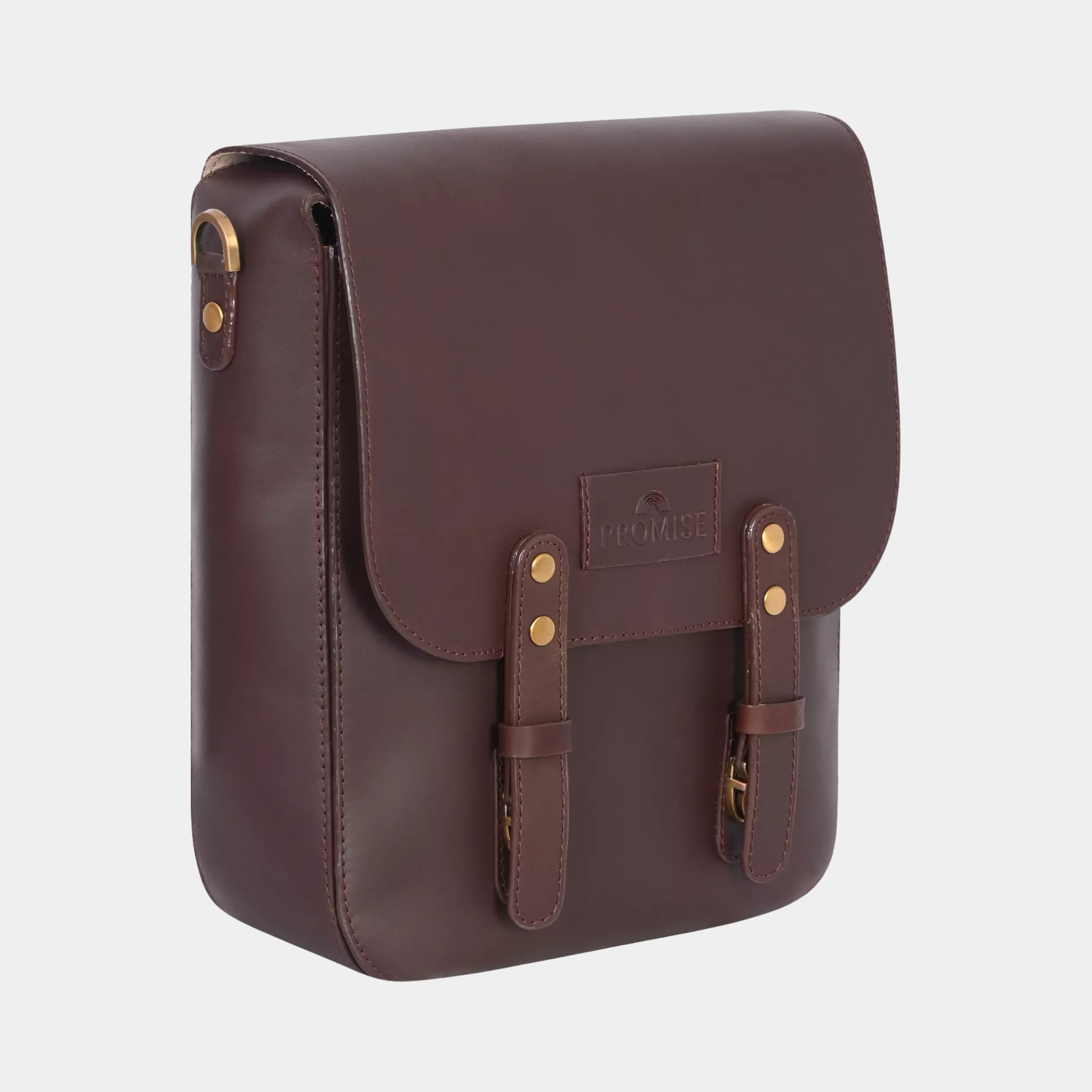 Kim Full-Flap Dark Brown Messenger Bag