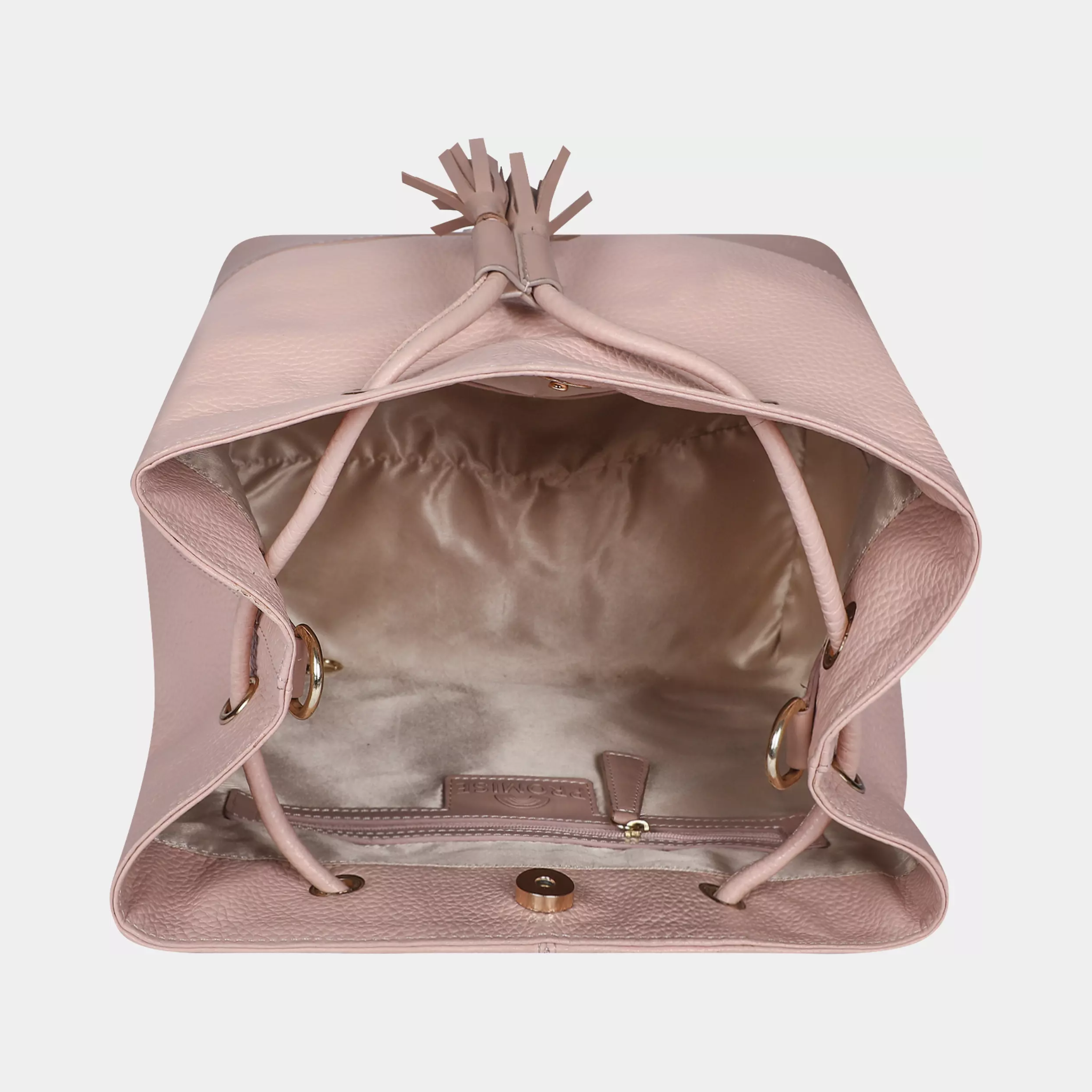 Carla Light Pink Drawstring Bag