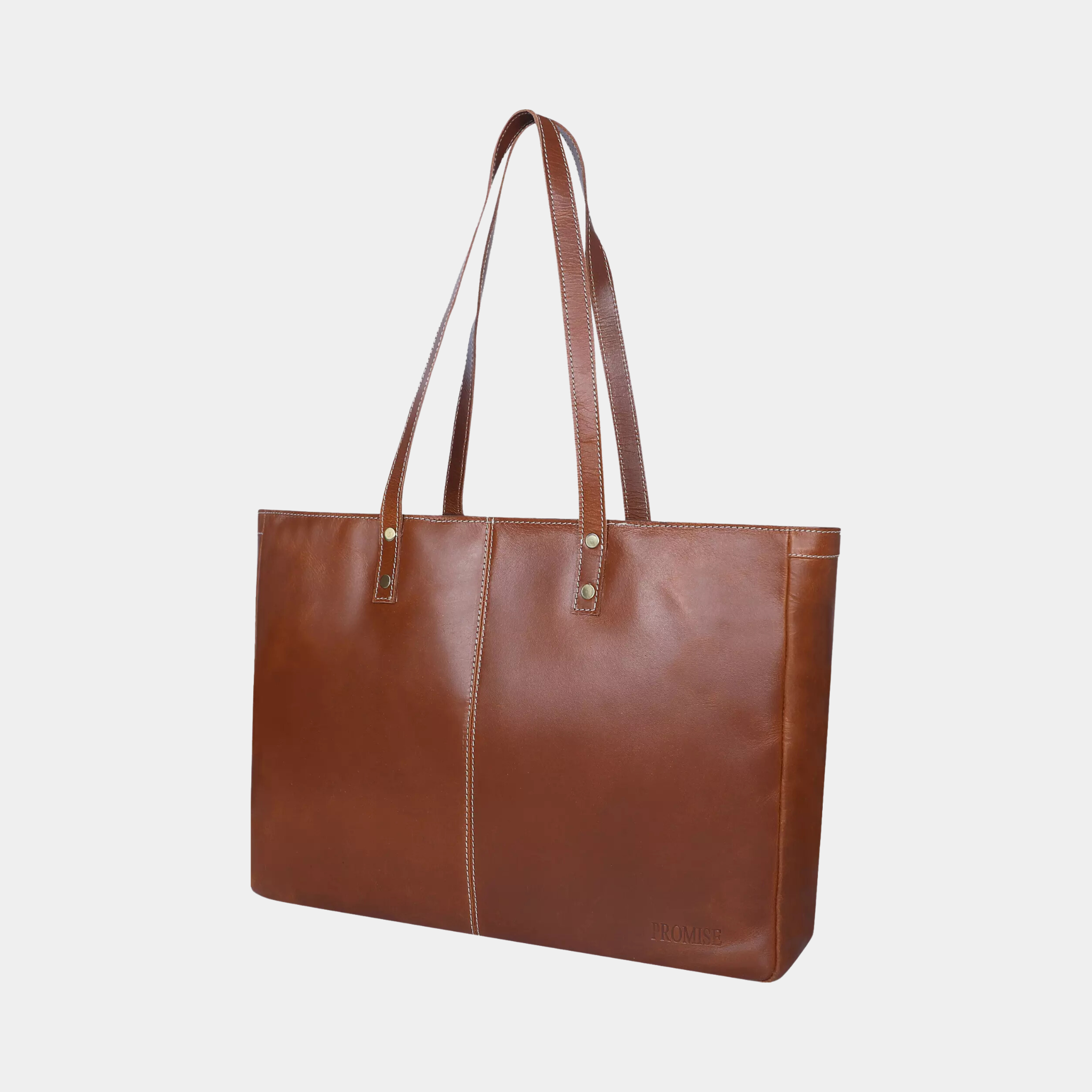 Evelyn Cognac Tote Bag