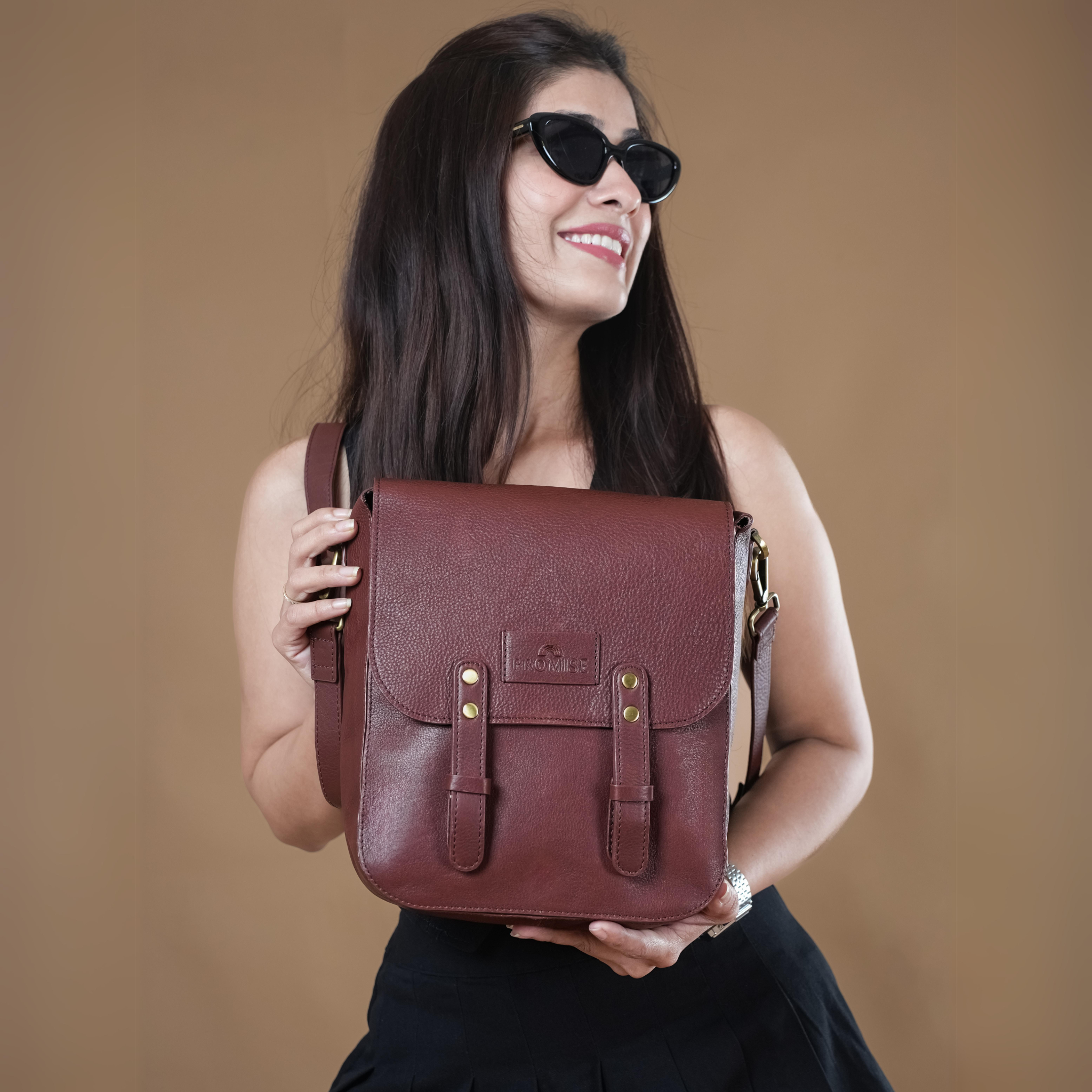 Kim Full-Flap Brown Messenger Bag