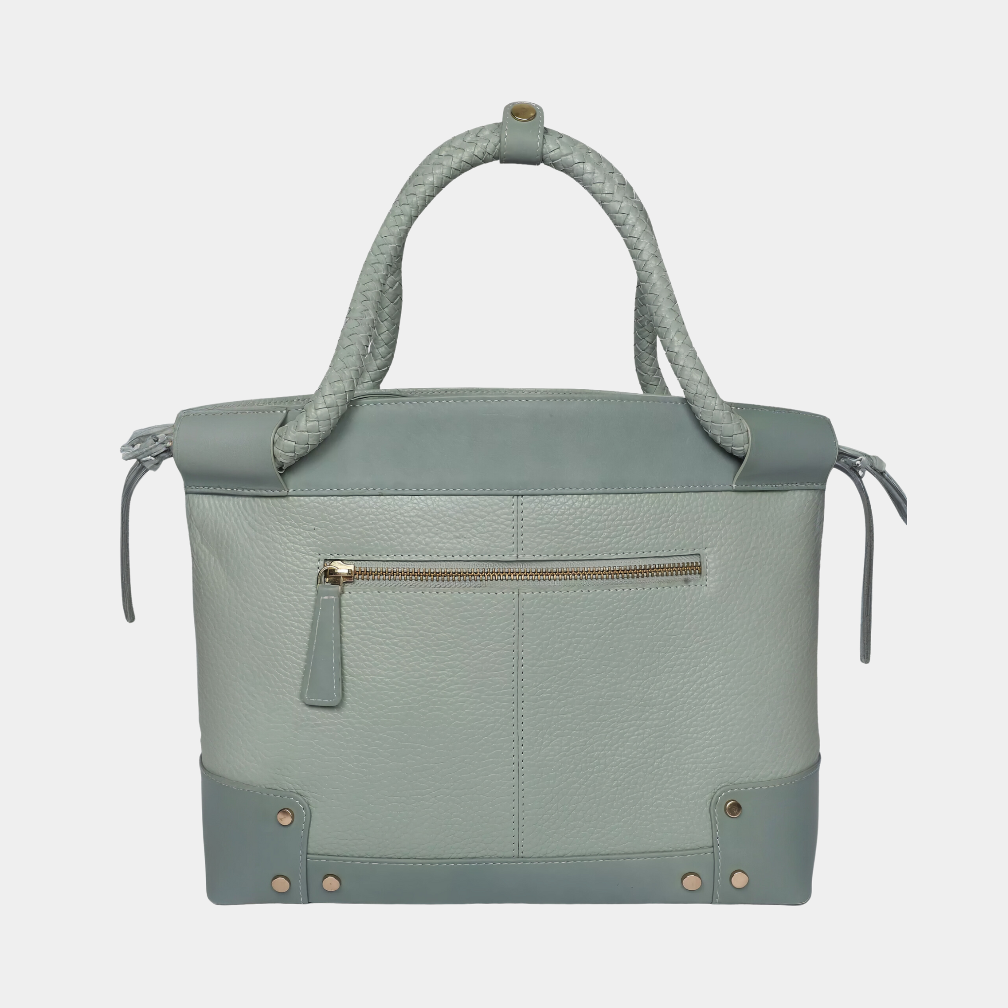 Lyla Leather Handbag Dark & Light Green