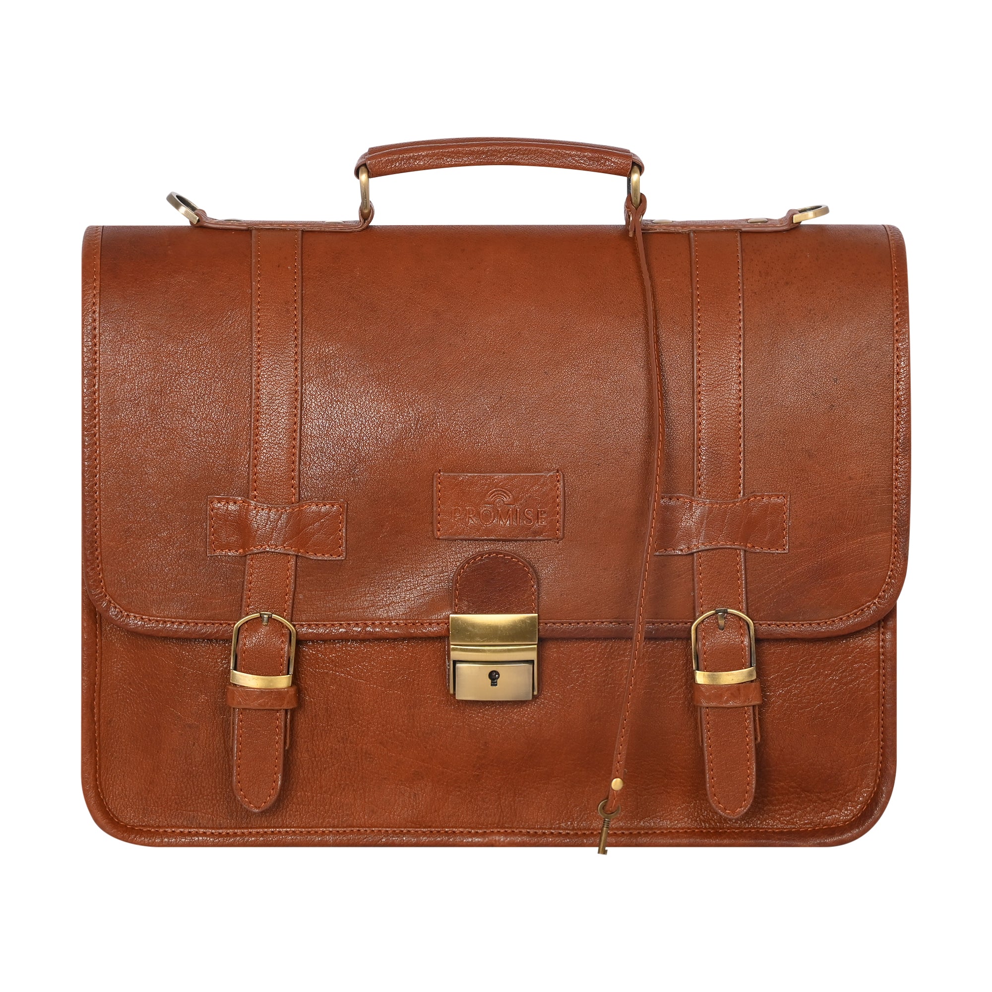 Paul Laptop Briefcase - Cognac