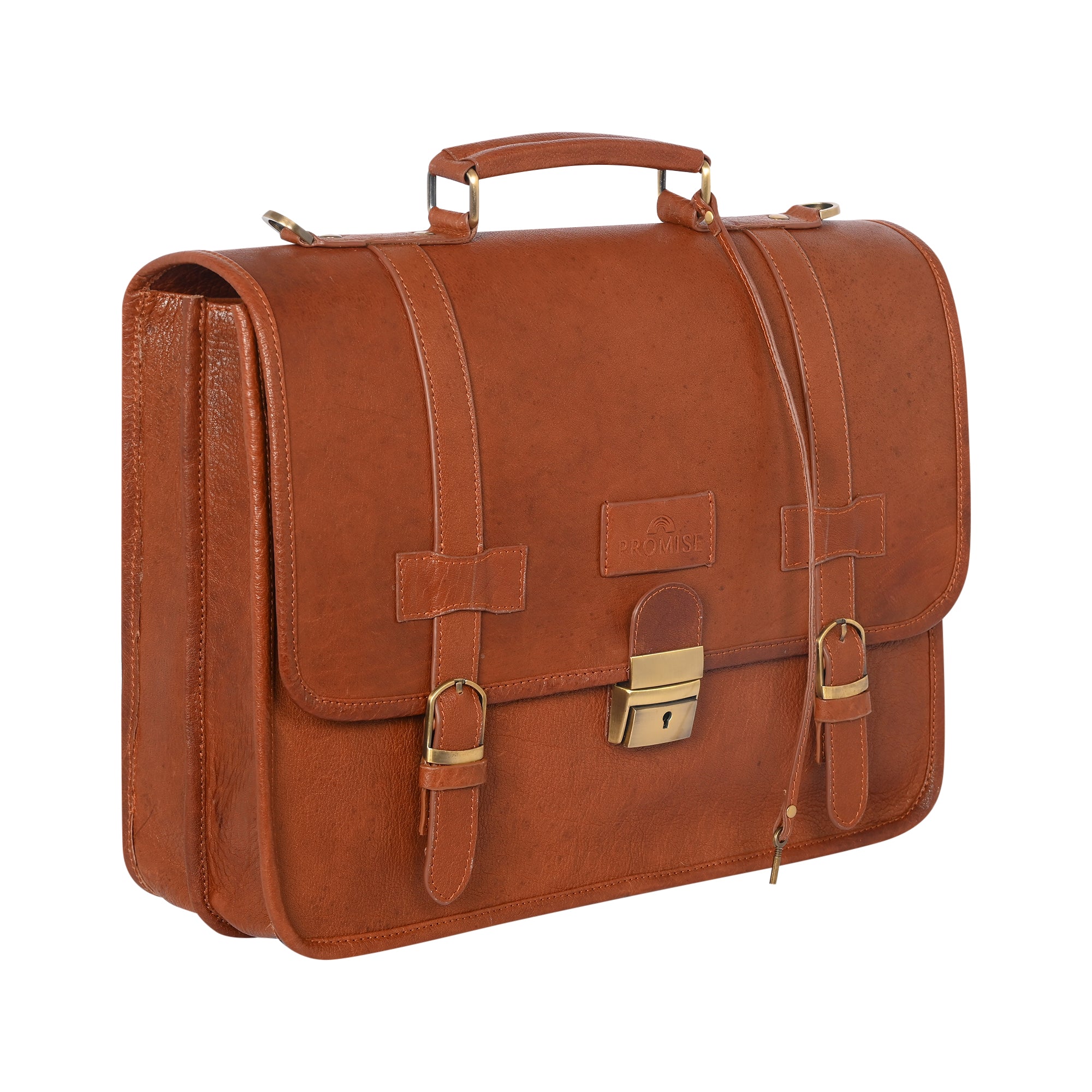 Paul Laptop Briefcase - Cognac