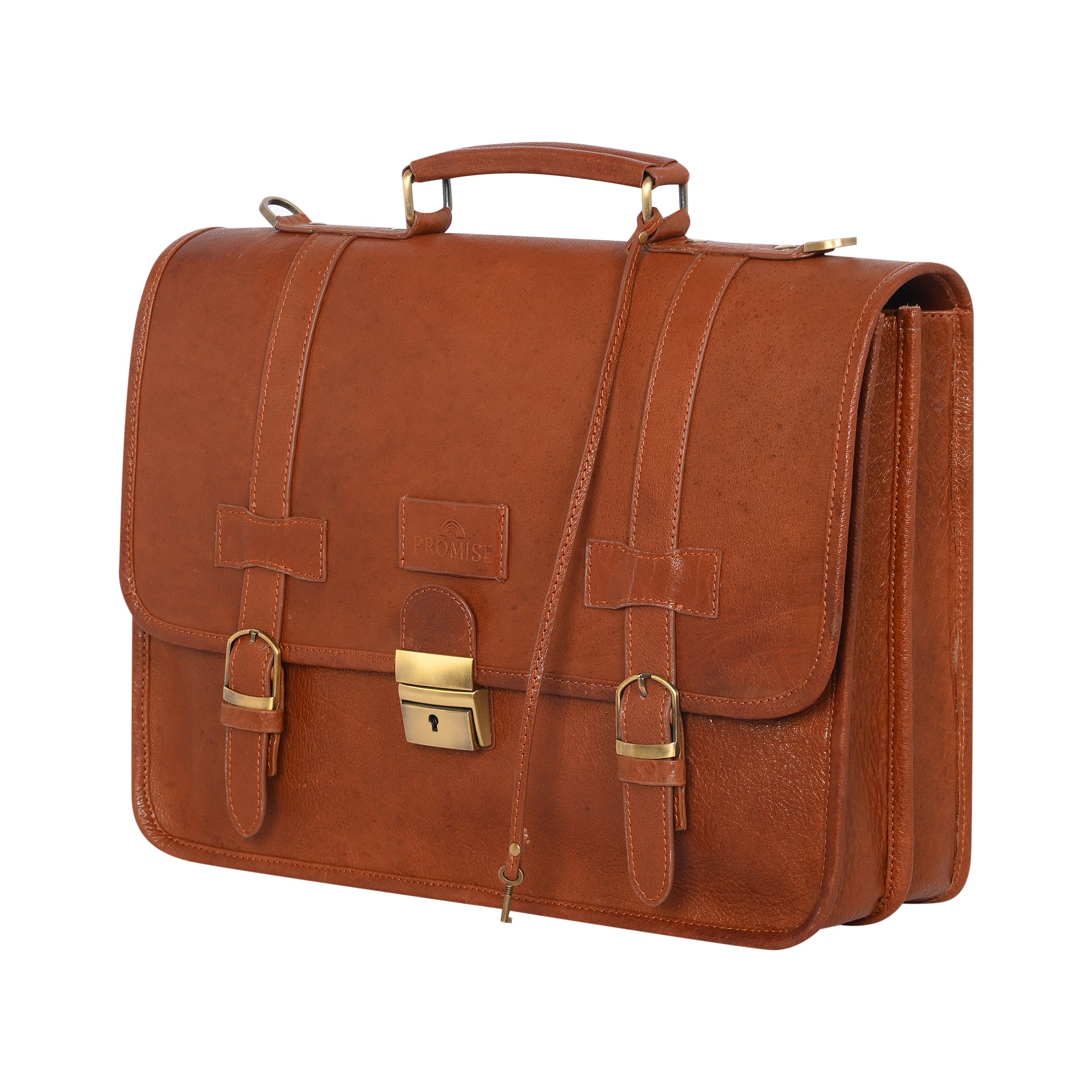 Paul Laptop Briefcase - Cognac