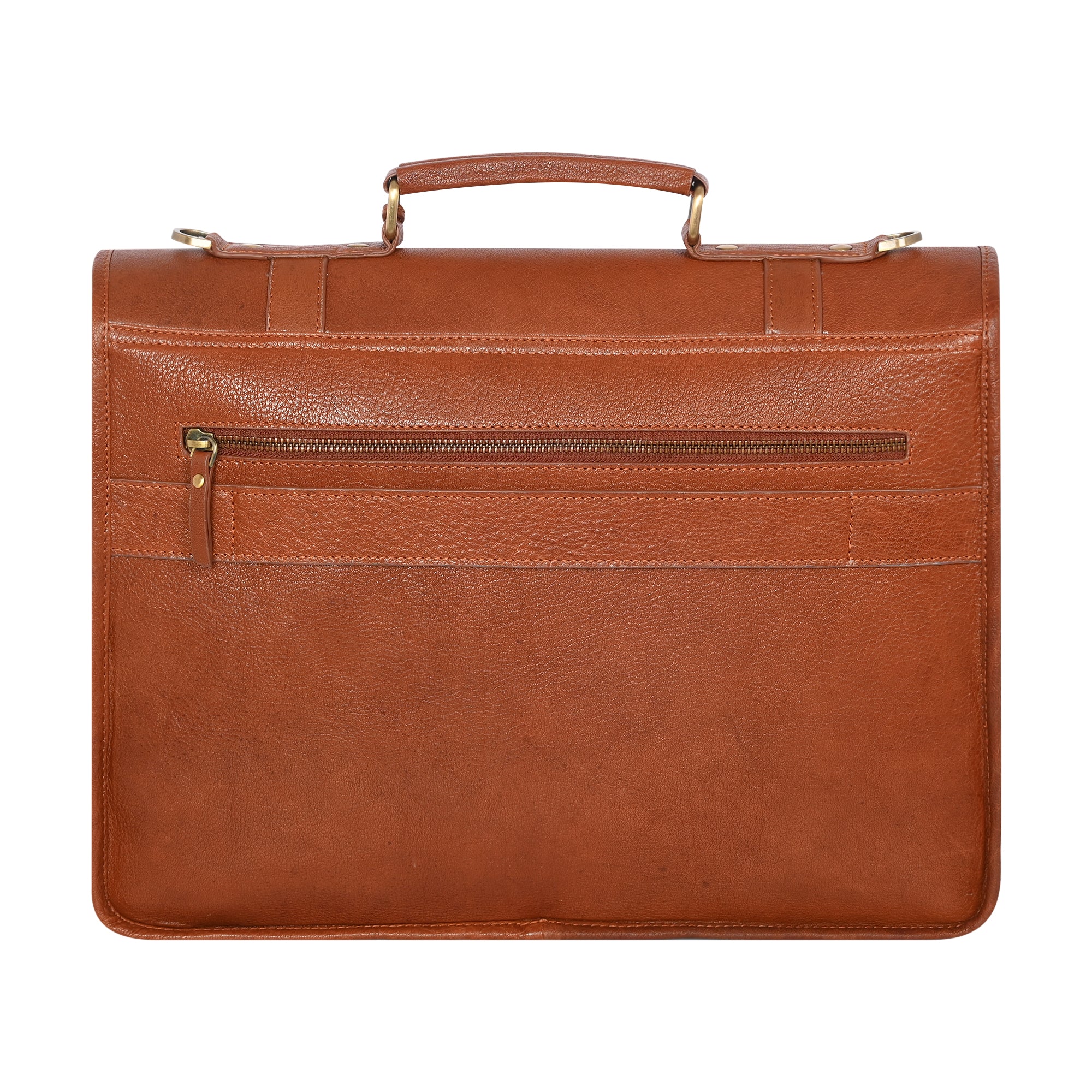 Paul Laptop Briefcase - Cognac