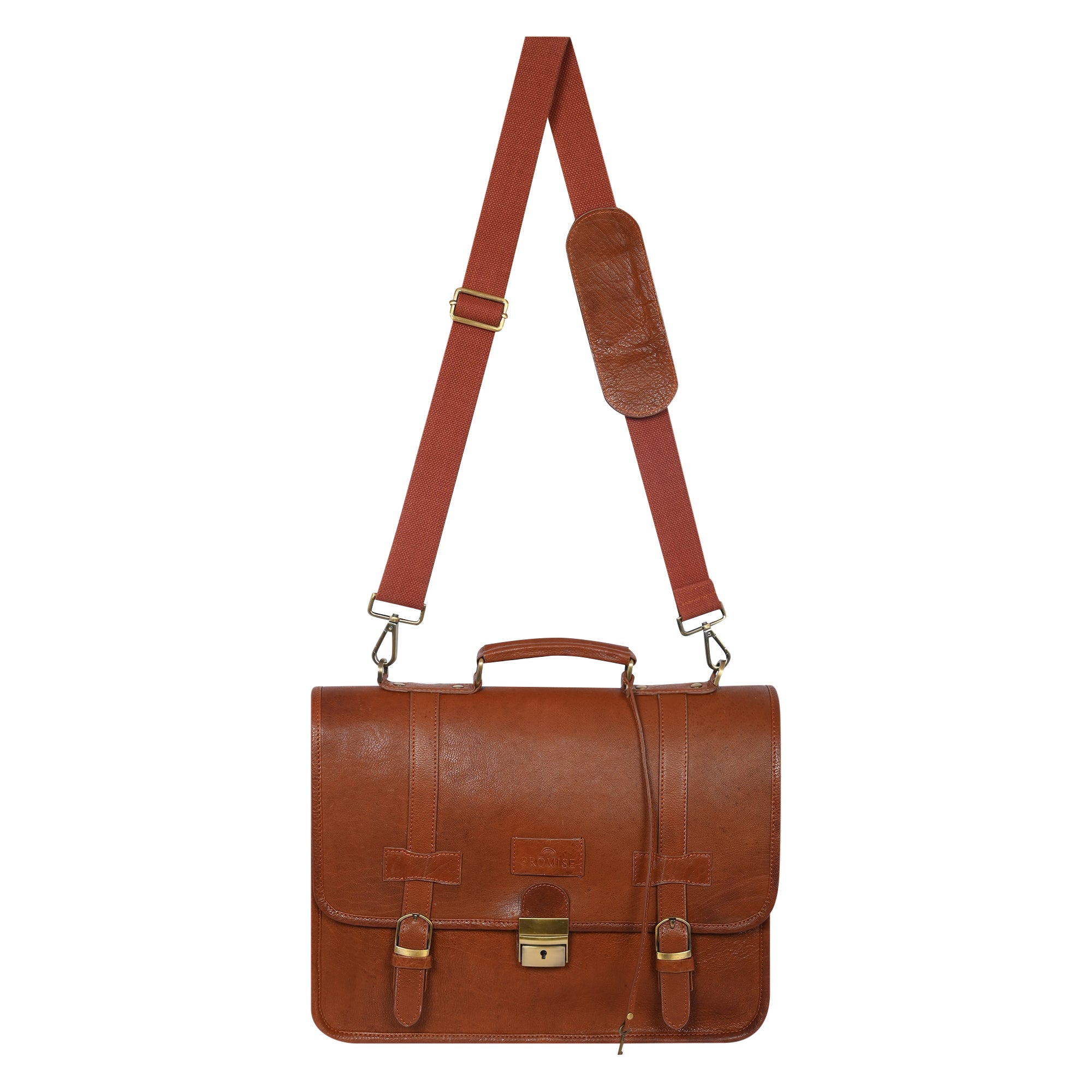 Paul Laptop Briefcase - Cognac