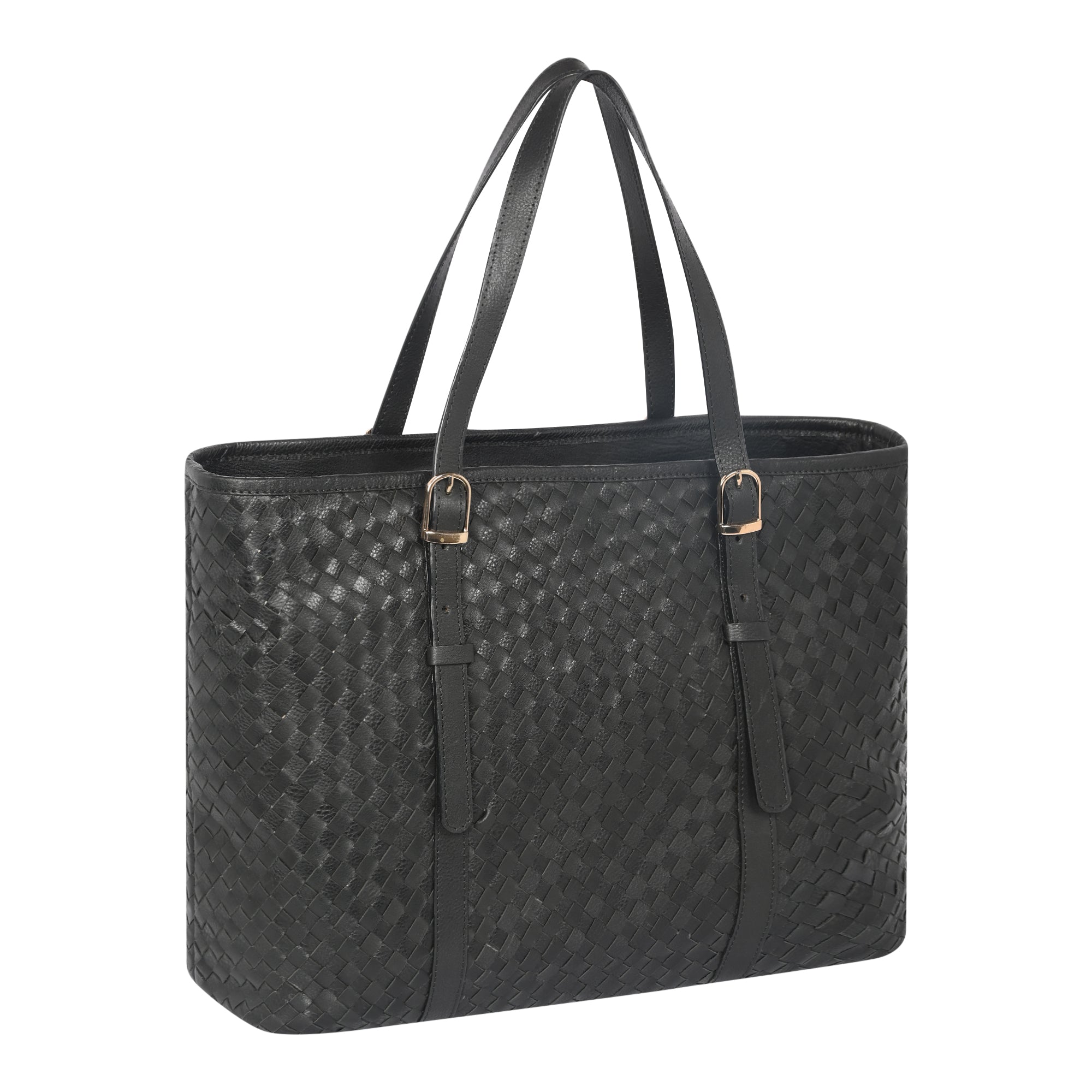 Margaret Handwoven Handbag - Black