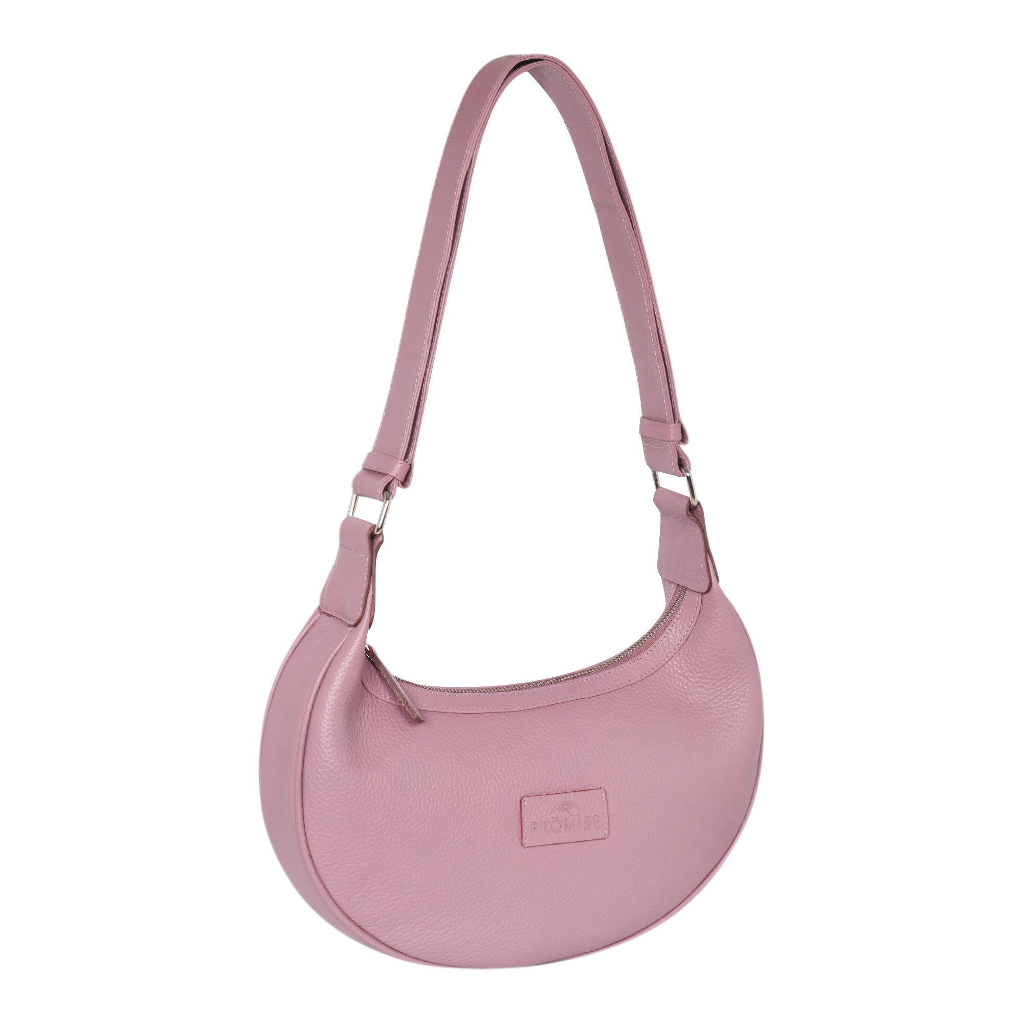 Jesse Minimalist Stylish Half Moon Crossbody Bag - Pink