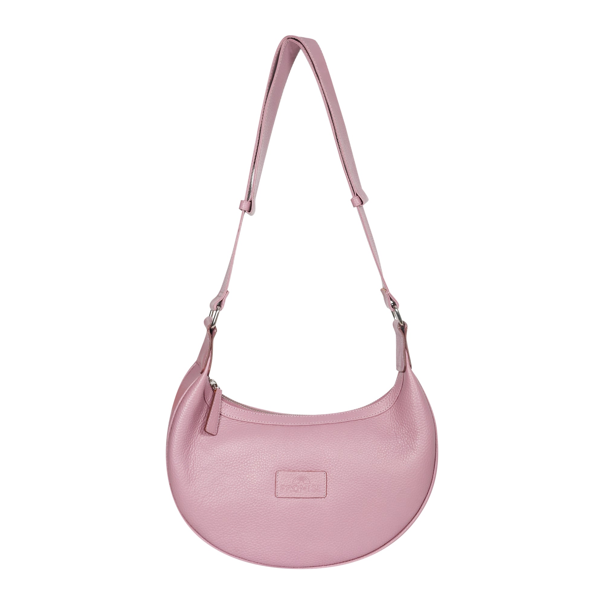 Jesse Minimalist Stylish Half Moon Crossbody Bag - Pink