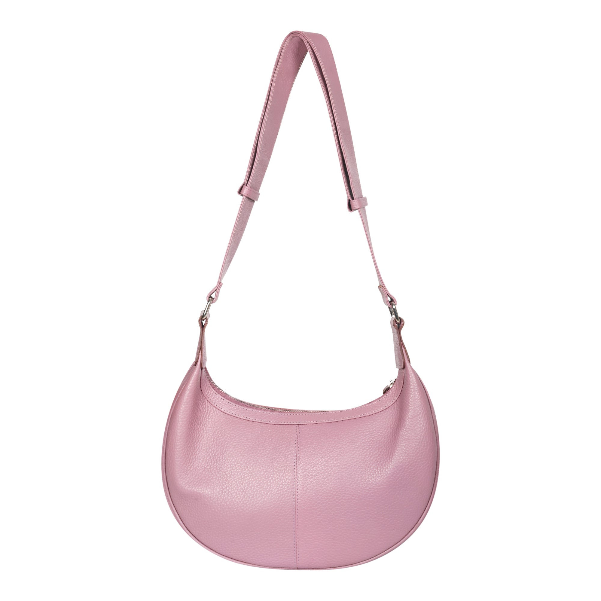 Jesse Minimalist Stylish Half Moon Crossbody Bag - Pink