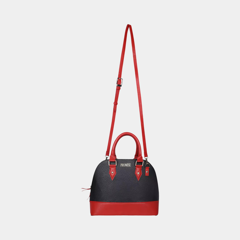 Emma Handbag - Black & Red