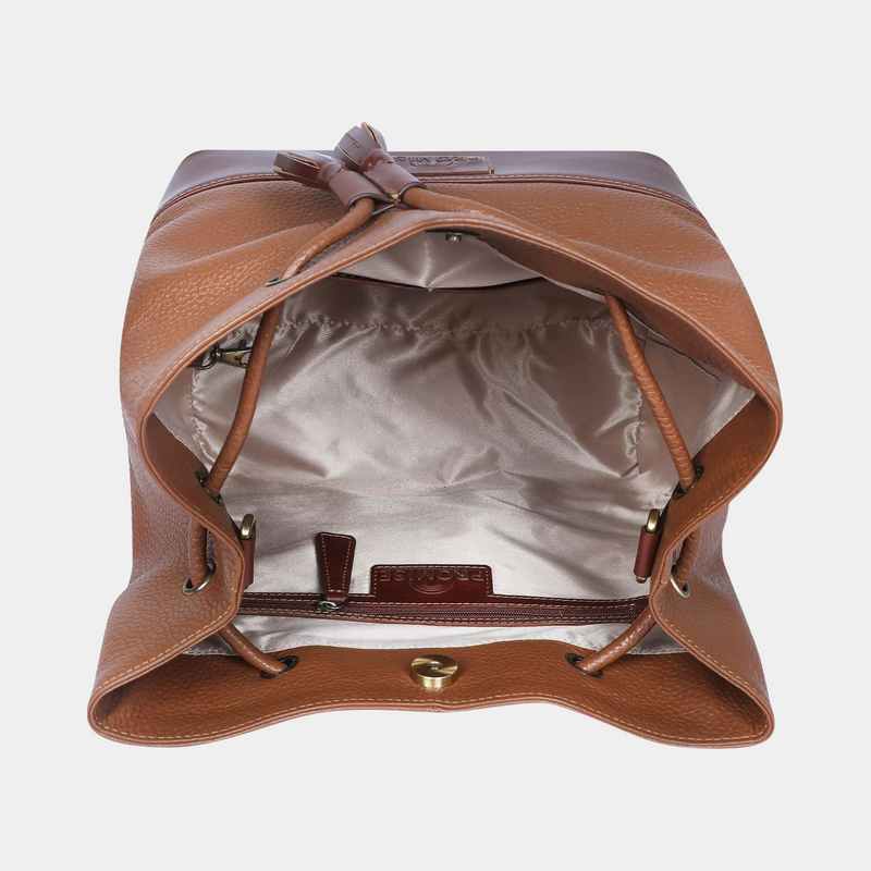 Carla Drawstring Bag - Brown