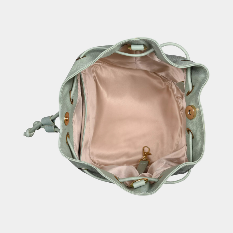 Sally Drawstring Bag - Light Green