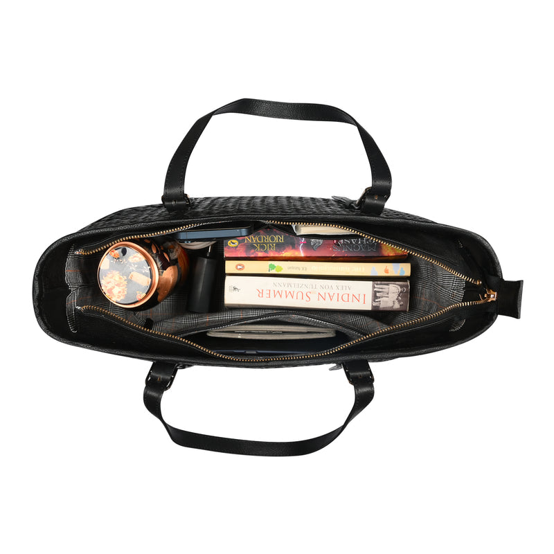 Margaret Handwoven Handbag - Black