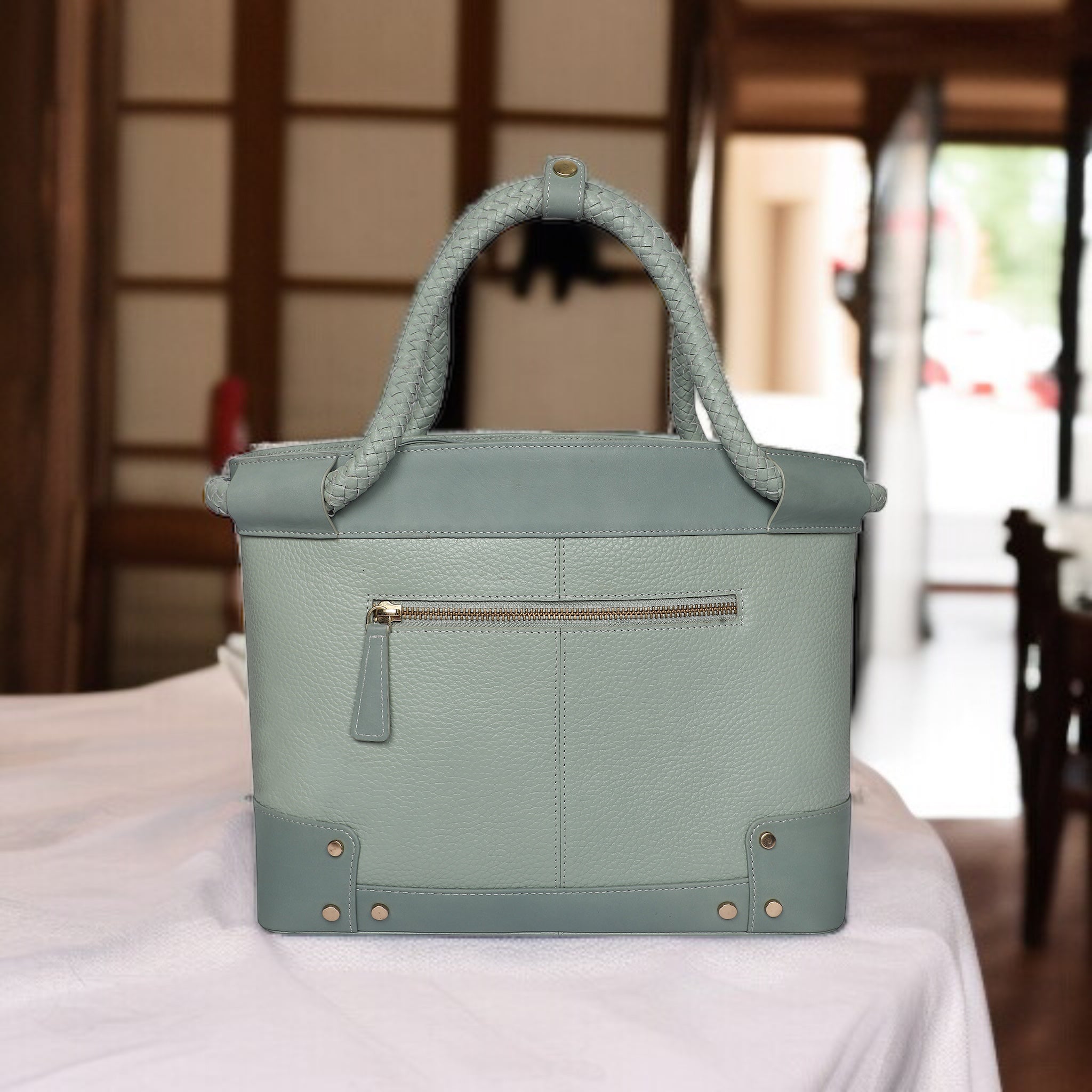 Lyla Handbag - Dark & Light Green