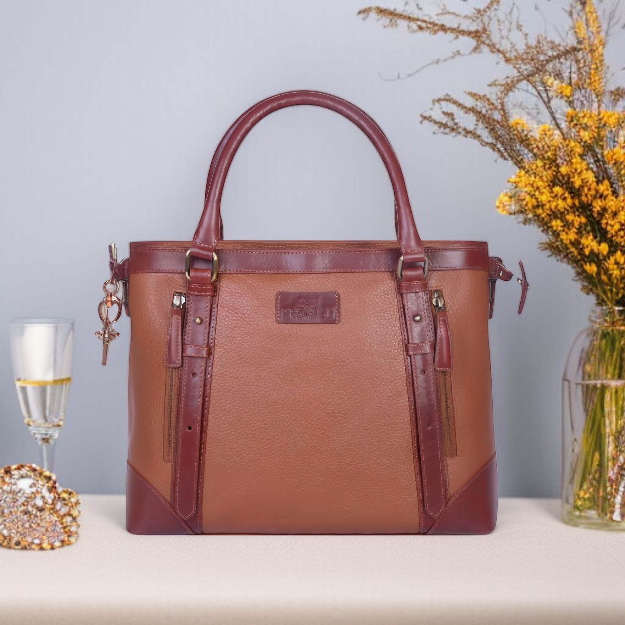 Lynda Handbag - Tan & Brown